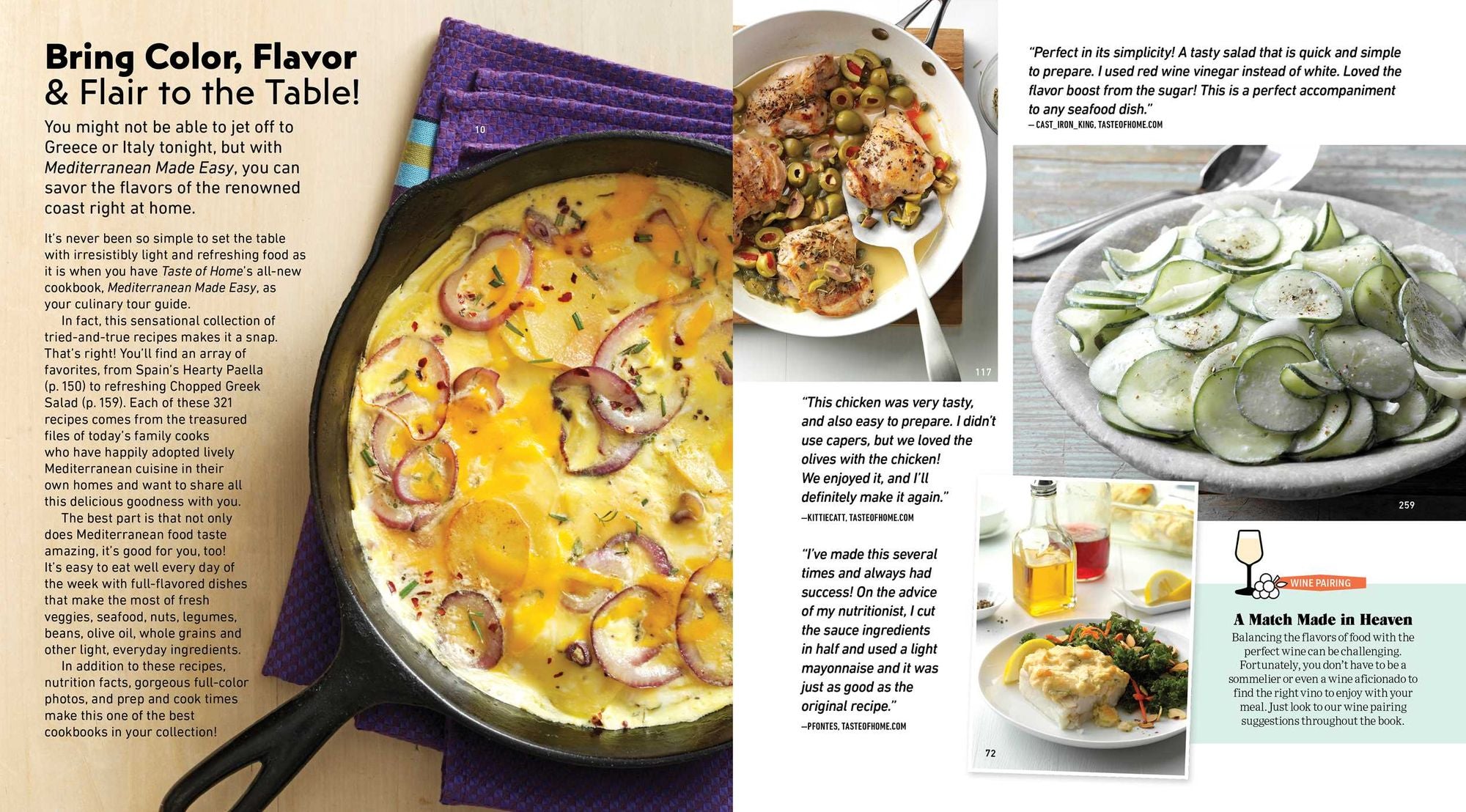 Taste of Home Mediterranean Made Easy: 321 Recipes for Light & Healthy Everyday Meals