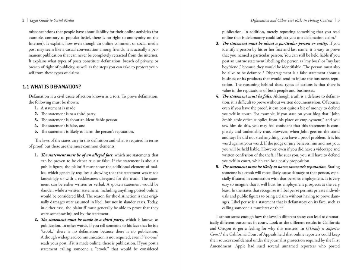 Legal Guide to Social Media, Second Edition: Rights and Risks for Businesses, Entrepreneurs, and Influencers