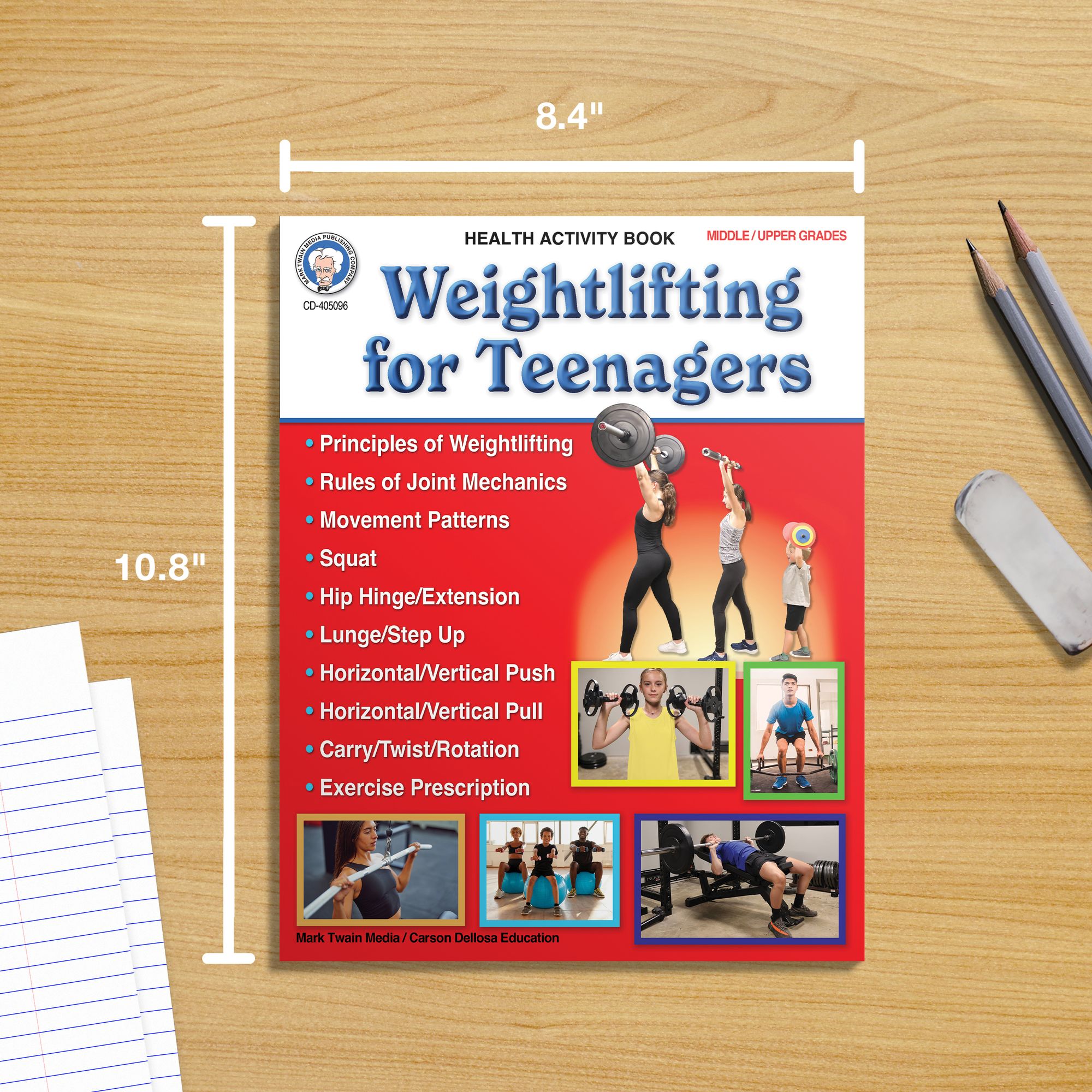Weightlifting for Teenagers Workbook, Grades 6 - 12