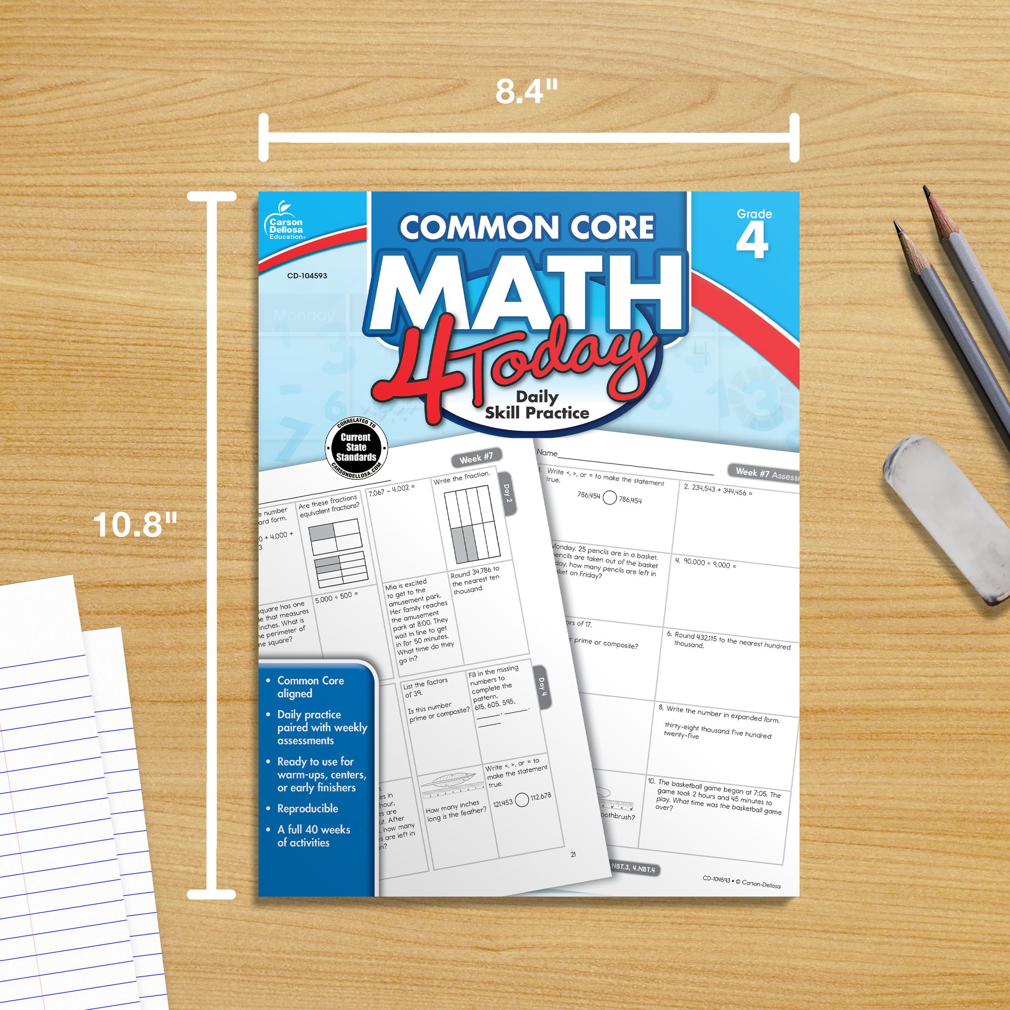 Common Core Math 4 Today, Grade 4: Daily Skill Practice