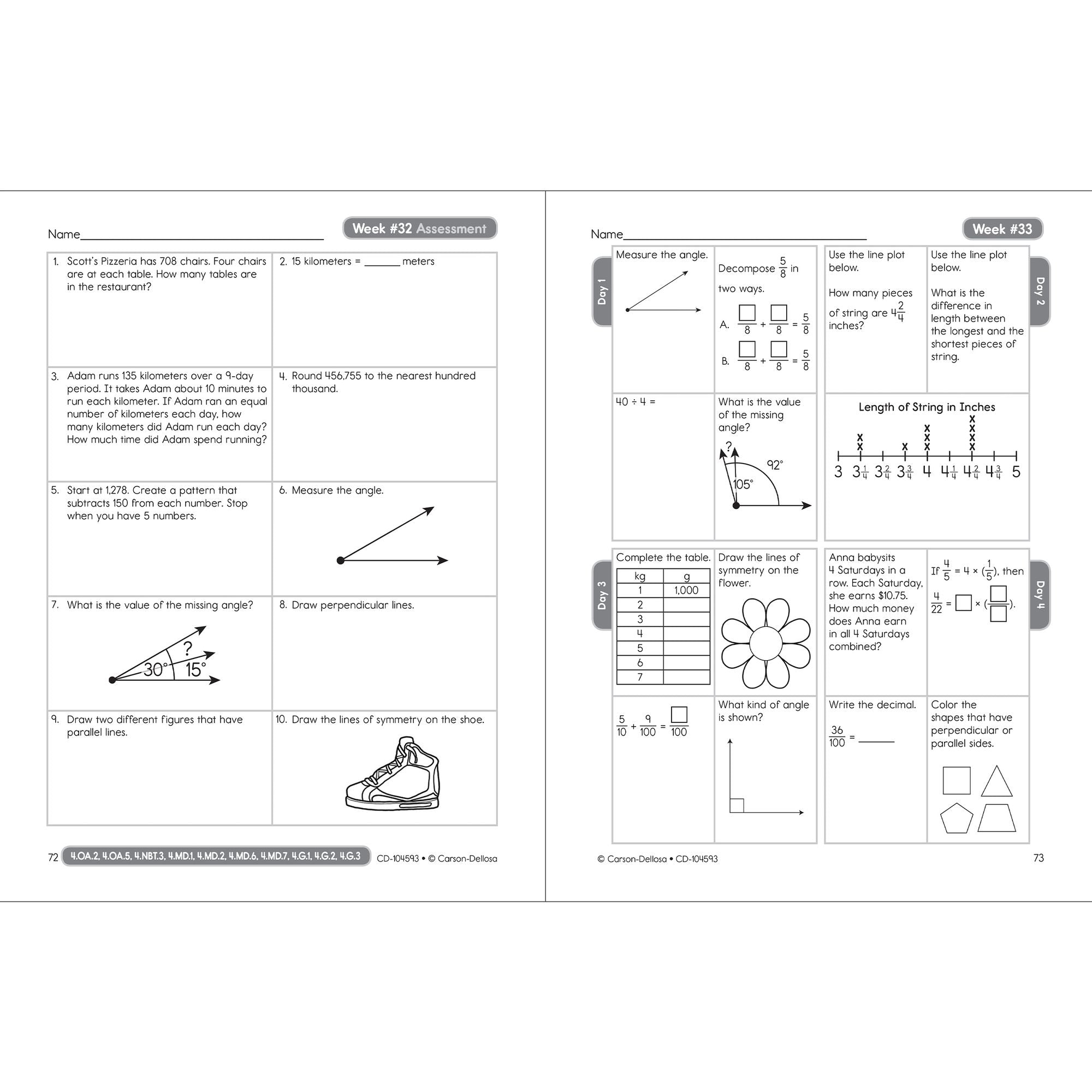 Common Core Math 4 Today, Grade 4: Daily Skill Practice