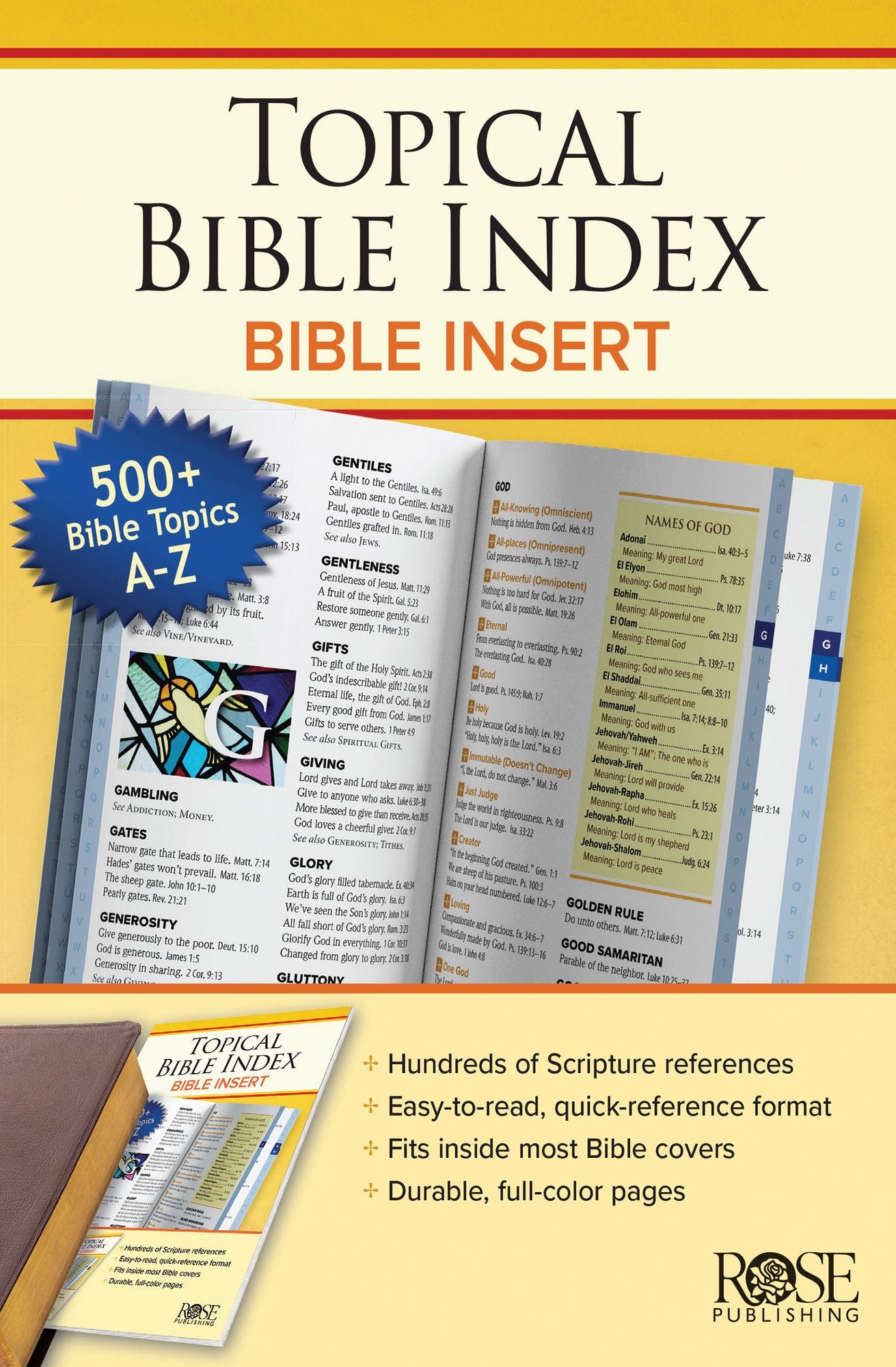 Topical Bible Index: Bible Insert