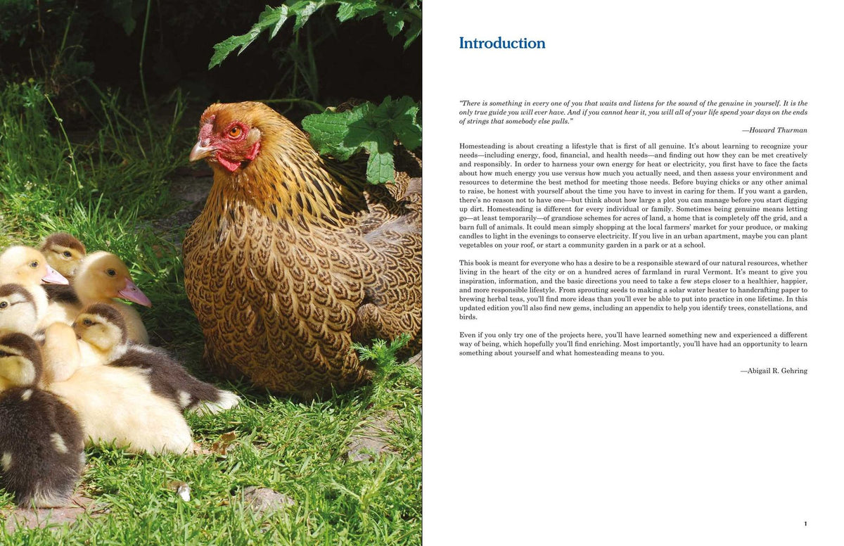 Homesteading: A Backyard Guide to Growing Your Own Food, Canning, Keeping Chickens, Generating Your Own Energy, Crafting, Herbal Medicine, and More