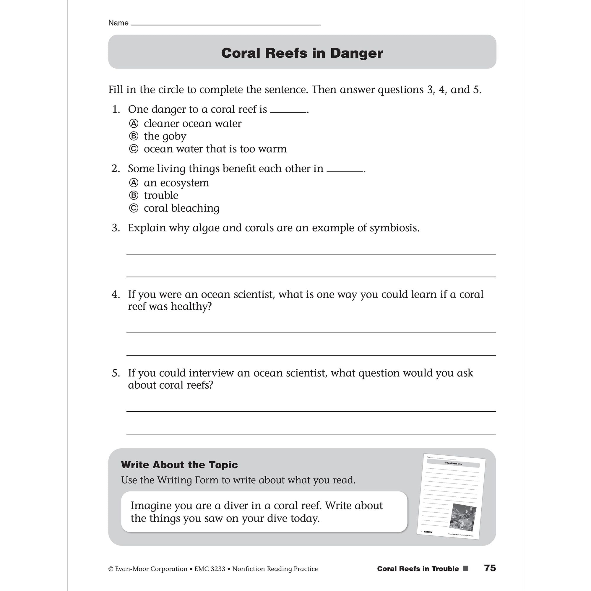 Nonfiction Reading Practice, Grade 3