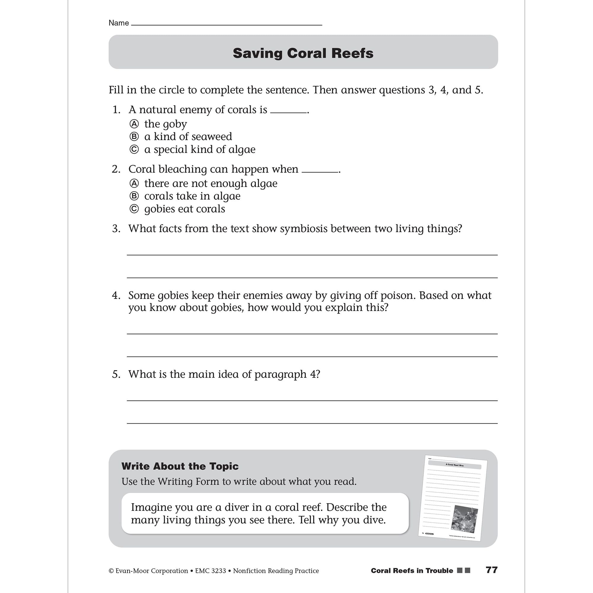 Nonfiction Reading Practice, Grade 3