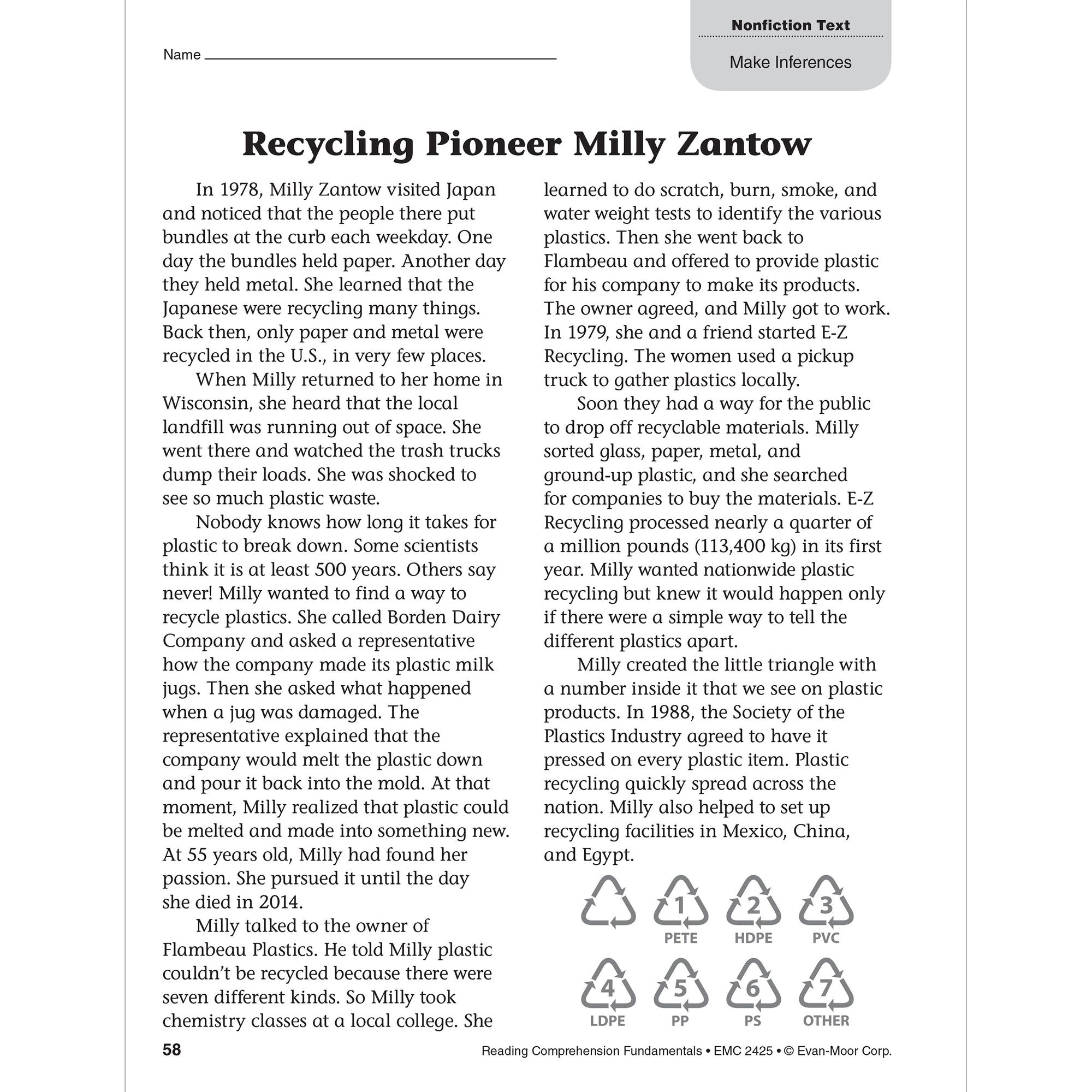 Reading Comprehension Fundamentals, Grade 5 Teacher Resource