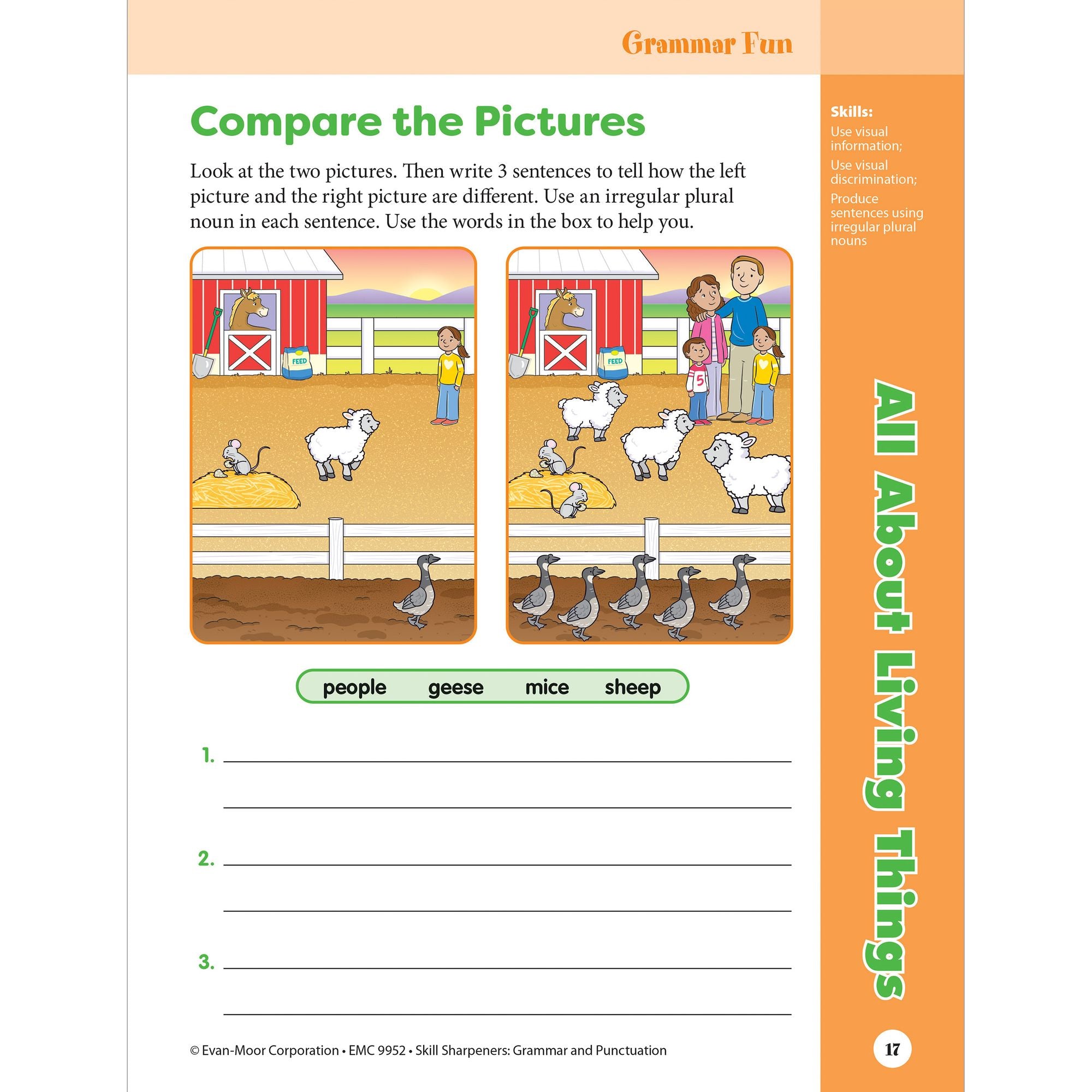 Skill Sharpeners: Grammar And Punctuation, Grade 2