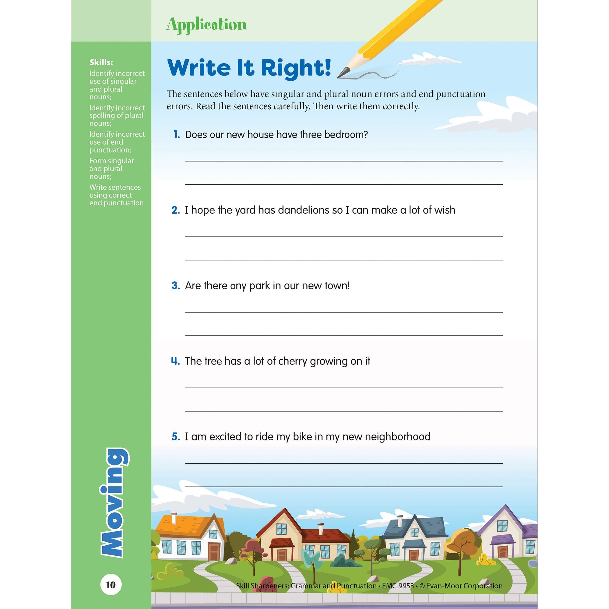 Skill Sharpeners: Grammar And Punctuation, Grade 3
