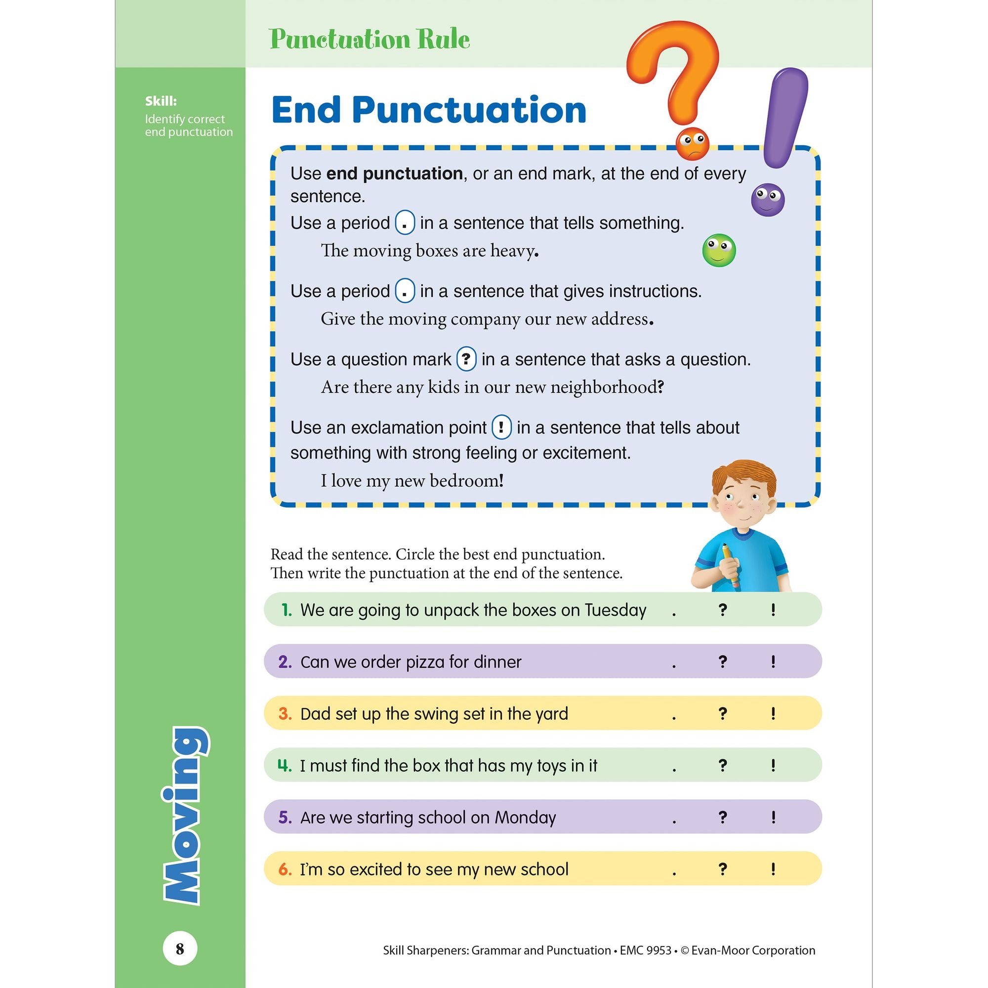 Skill Sharpeners: Grammar And Punctuation, Grade 3