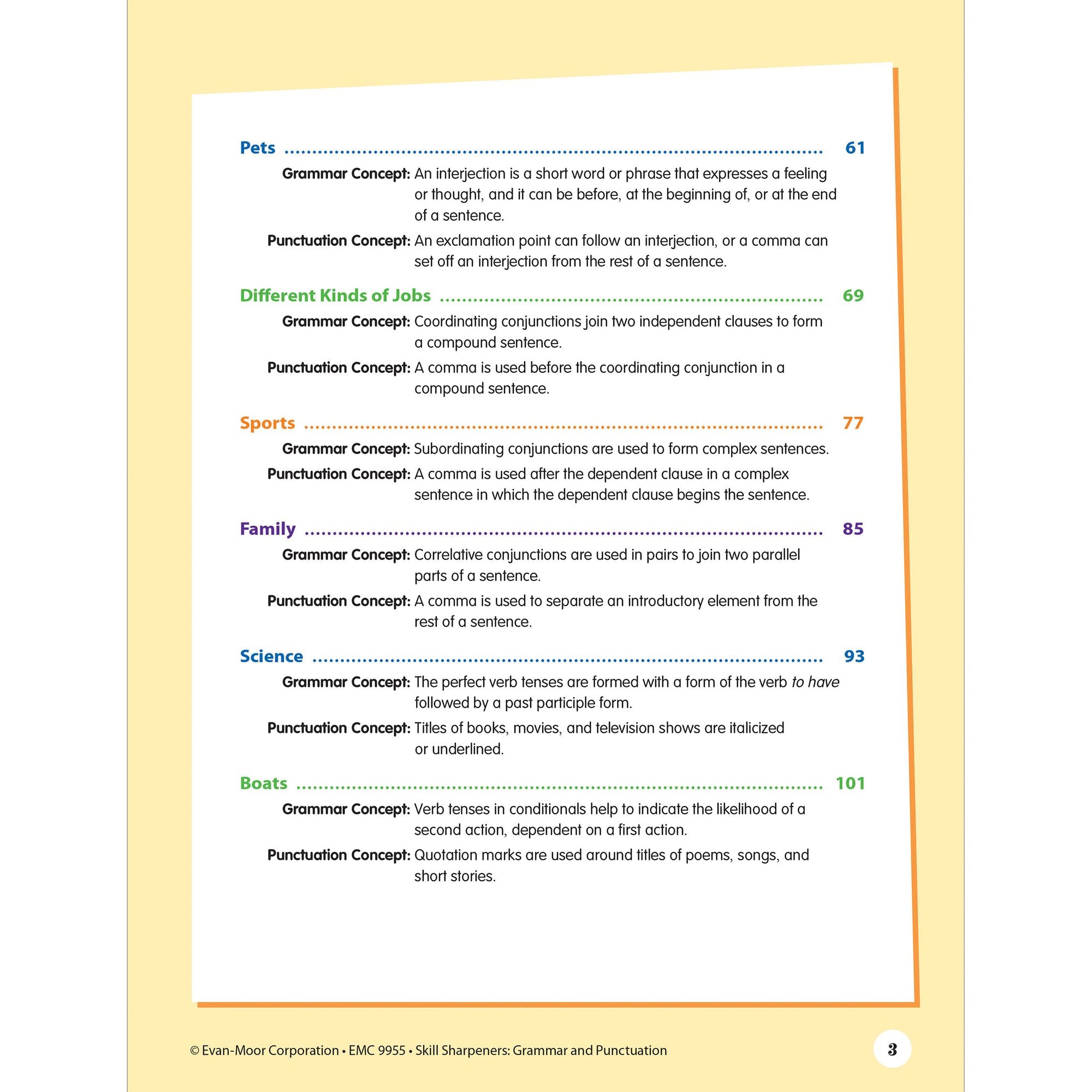 Skill Sharpeners: Grammar & Punctuation, Grade 5 Workbook