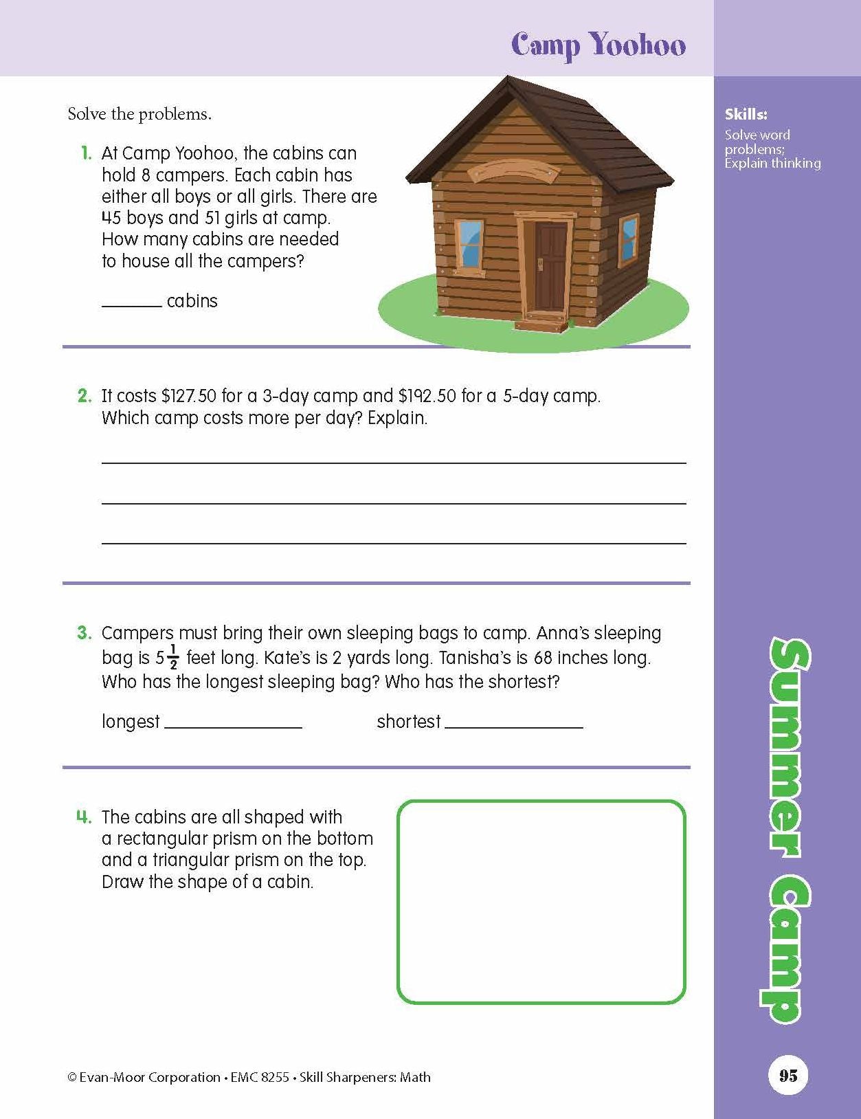 Skill Sharpeners: Math, Grade 5 Workbook