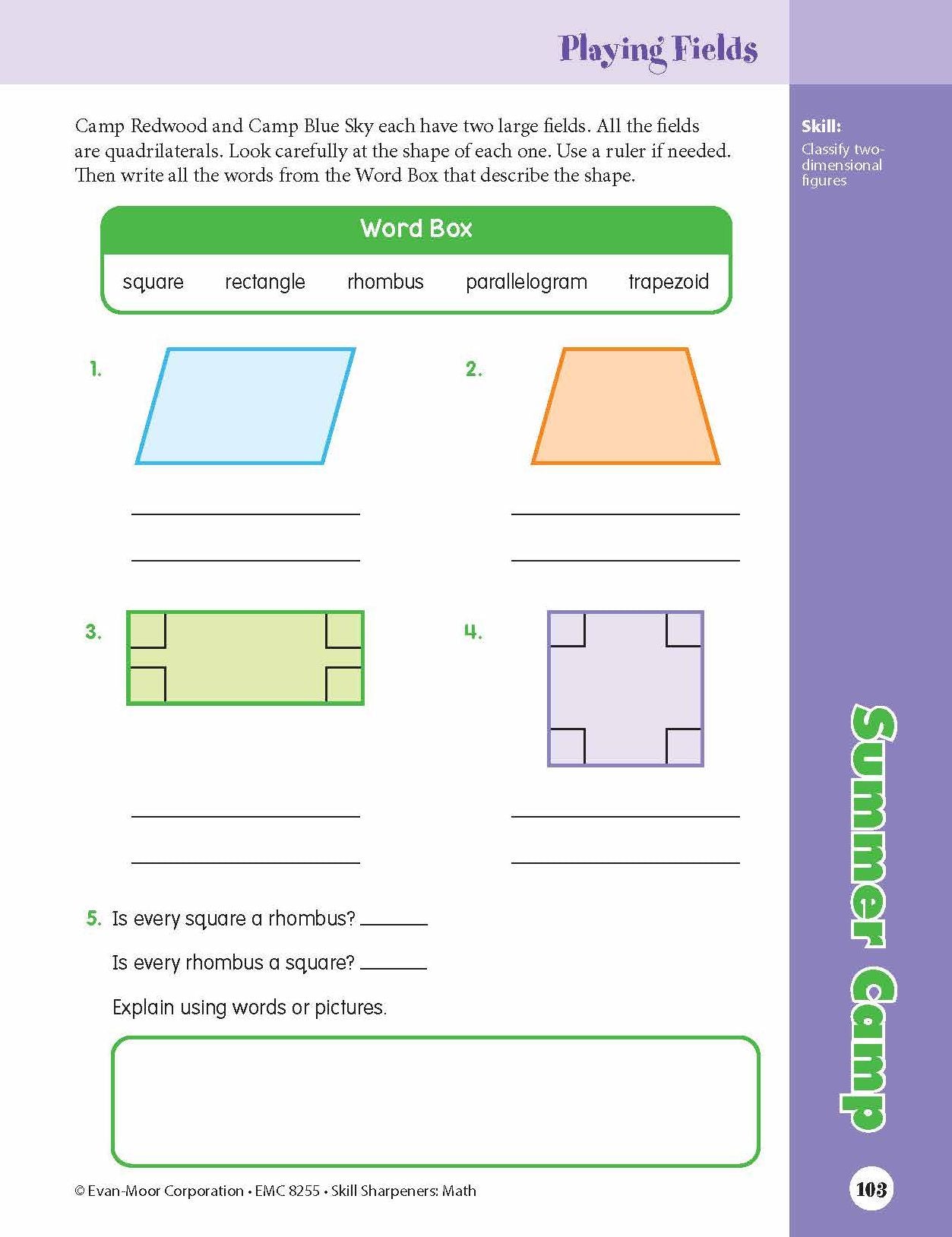 Skill Sharpeners: Math, Grade 5 Workbook