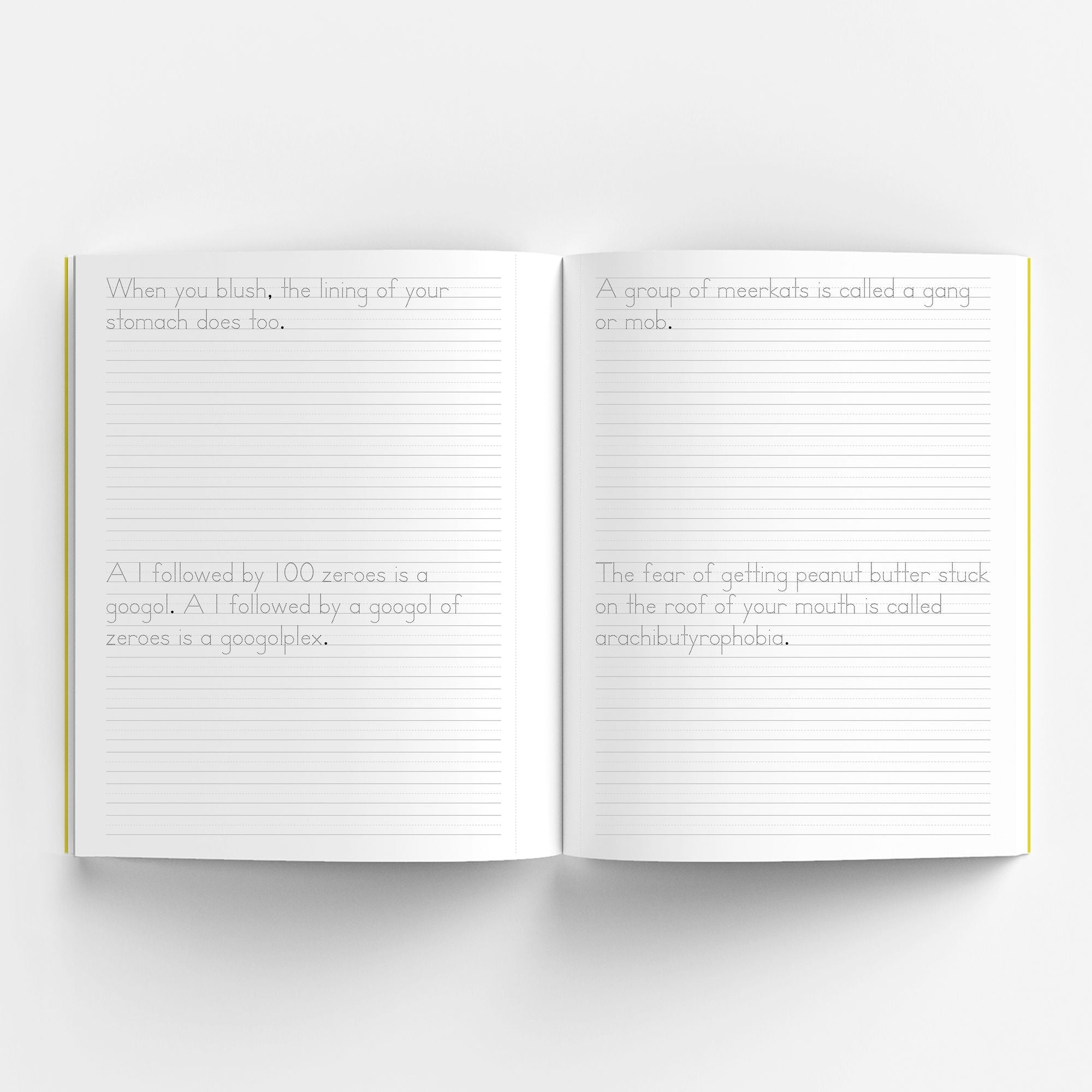 Print Handwriting Practice for Kids 8-12: 250 Awesome Fun Facts about Science, Animals, and History