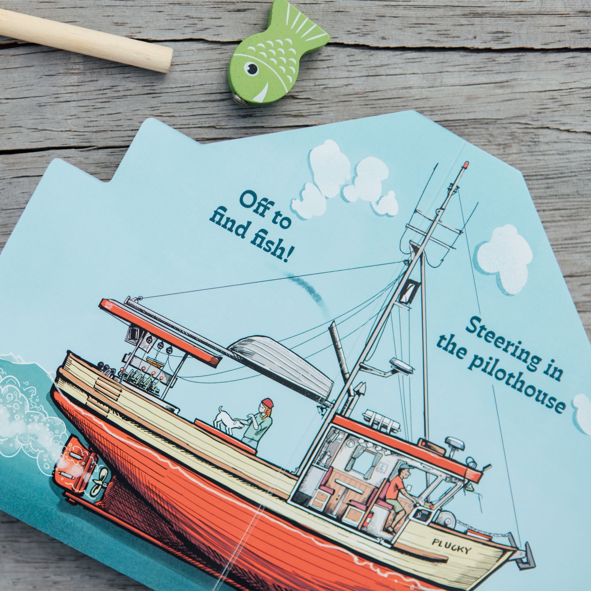 Working Boats: Salmon Troller: A Boat-Shaped Look-Inside Board Book for Toddlers