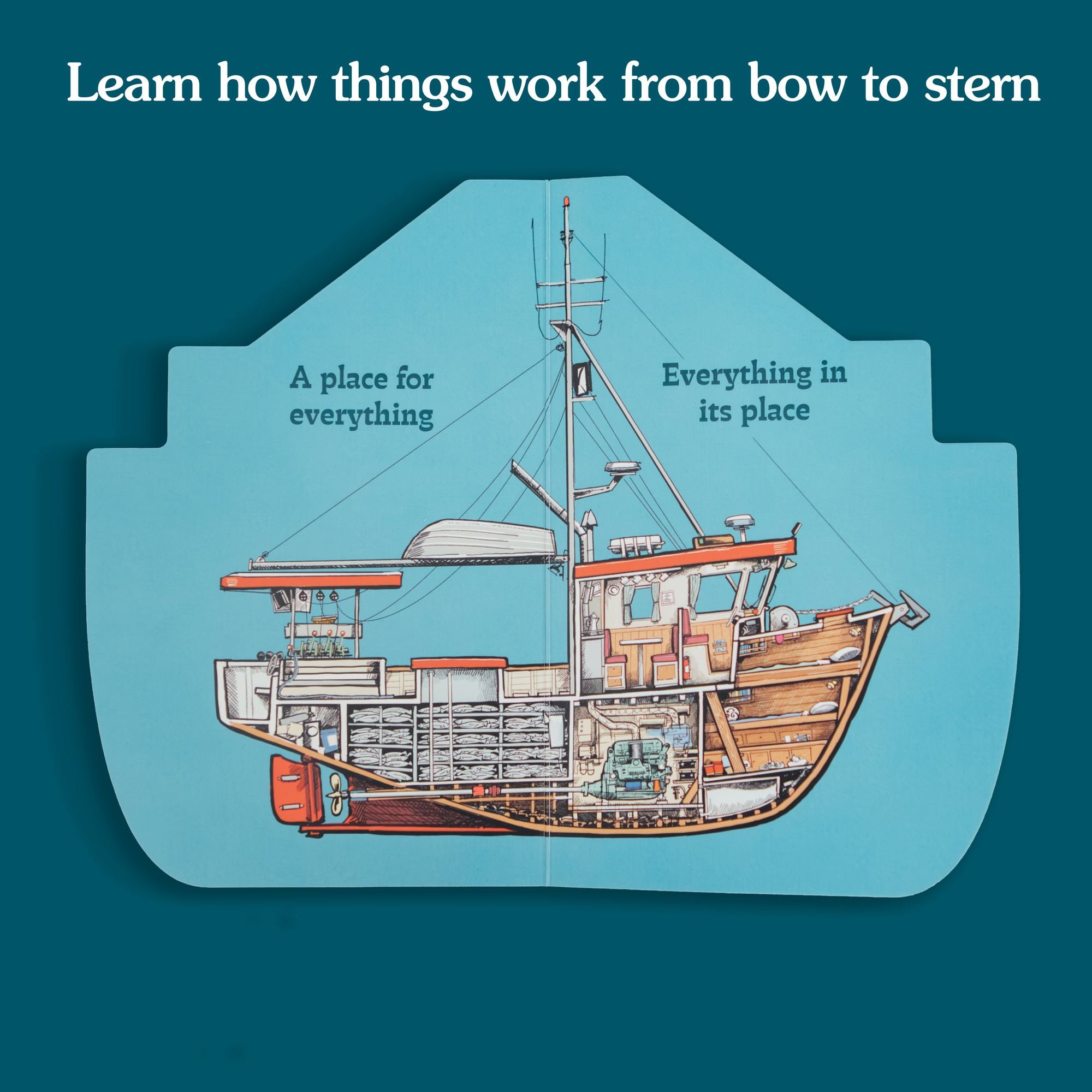 Working Boats: Salmon Troller: A Boat-Shaped Look-Inside Board Book for Toddlers