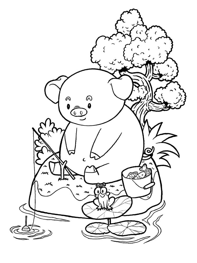 Chinese Zodiac Animals Coloring Book: 36 Prints of Fun and Creativity for Kids