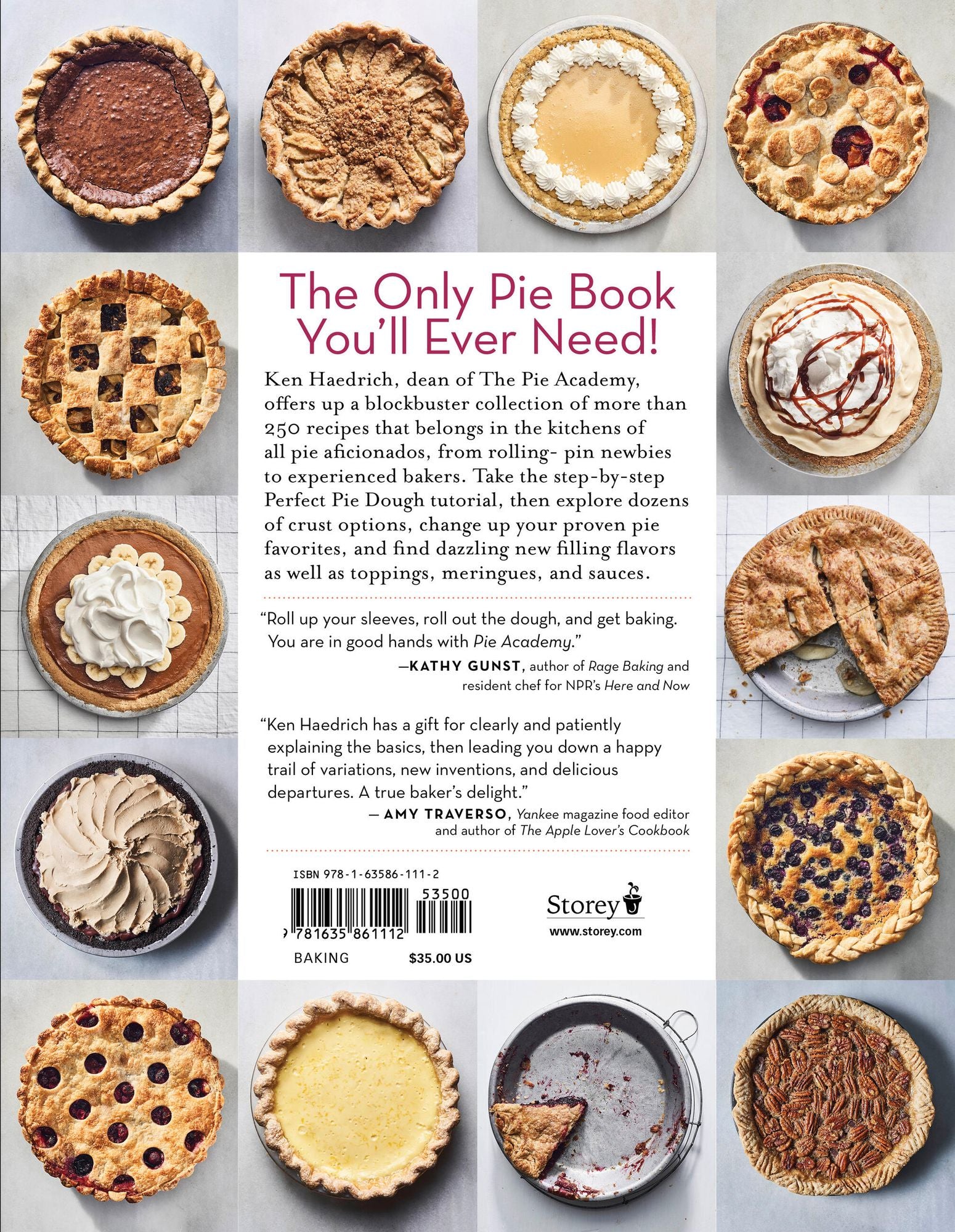 Pie Academy: Master the Perfect Crust and 255 Amazing Fillings, with Fruits, Nuts, Creams, Custards, Ice Cream, and More; Expert Techniques for Making Fabulous Pies from Scratch