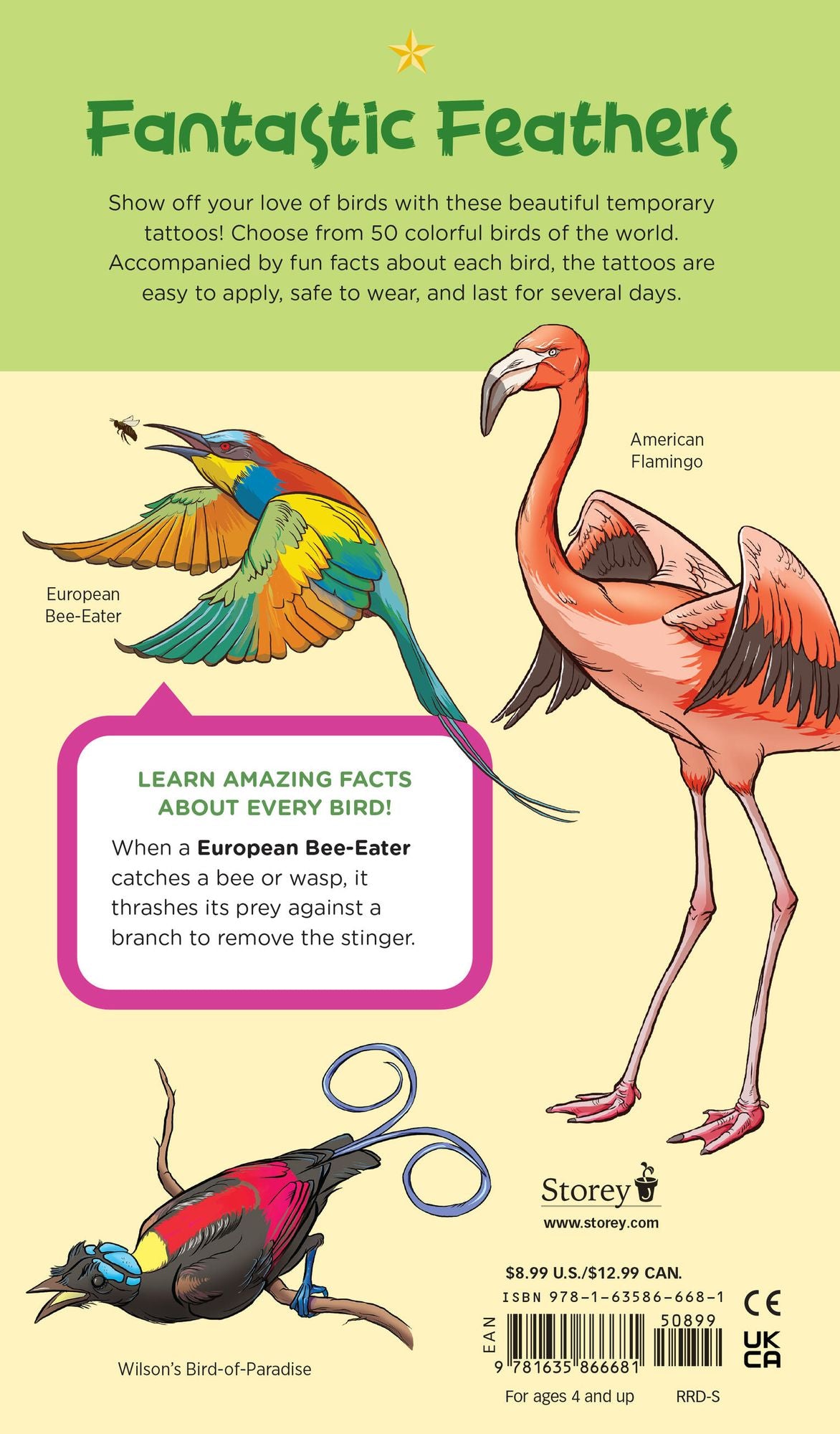 Soaring, Singing Tattoo Birds: 50 Temporary Tattoos That Teach