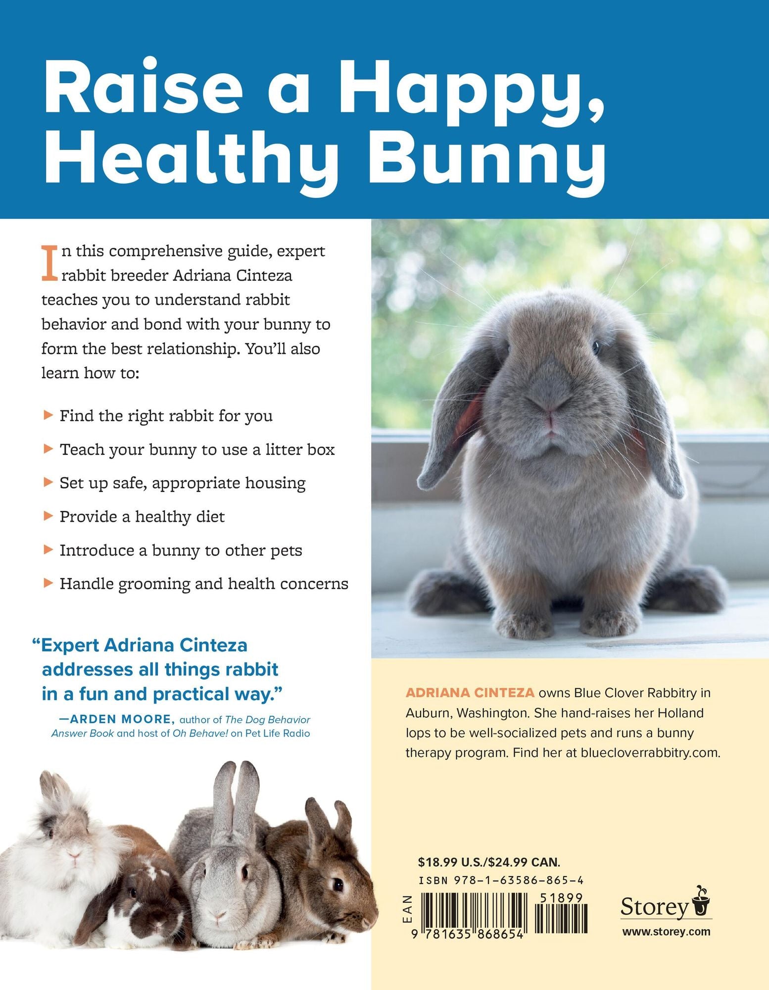 An Absolute Beginner's Guide to Keeping a Pet Rabbit: Handling, Feeding, Housing, and Grooming