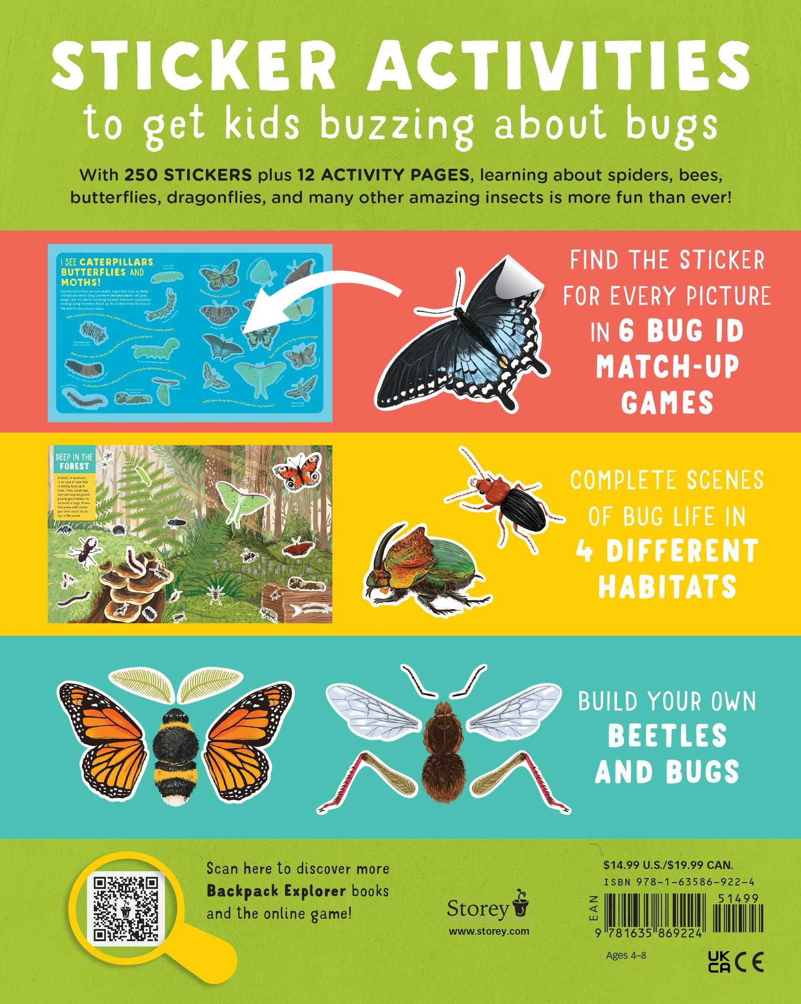 Backpack Explorer Stickers: Bug Adventure: 250 Stickers plus Play & Learn Activities