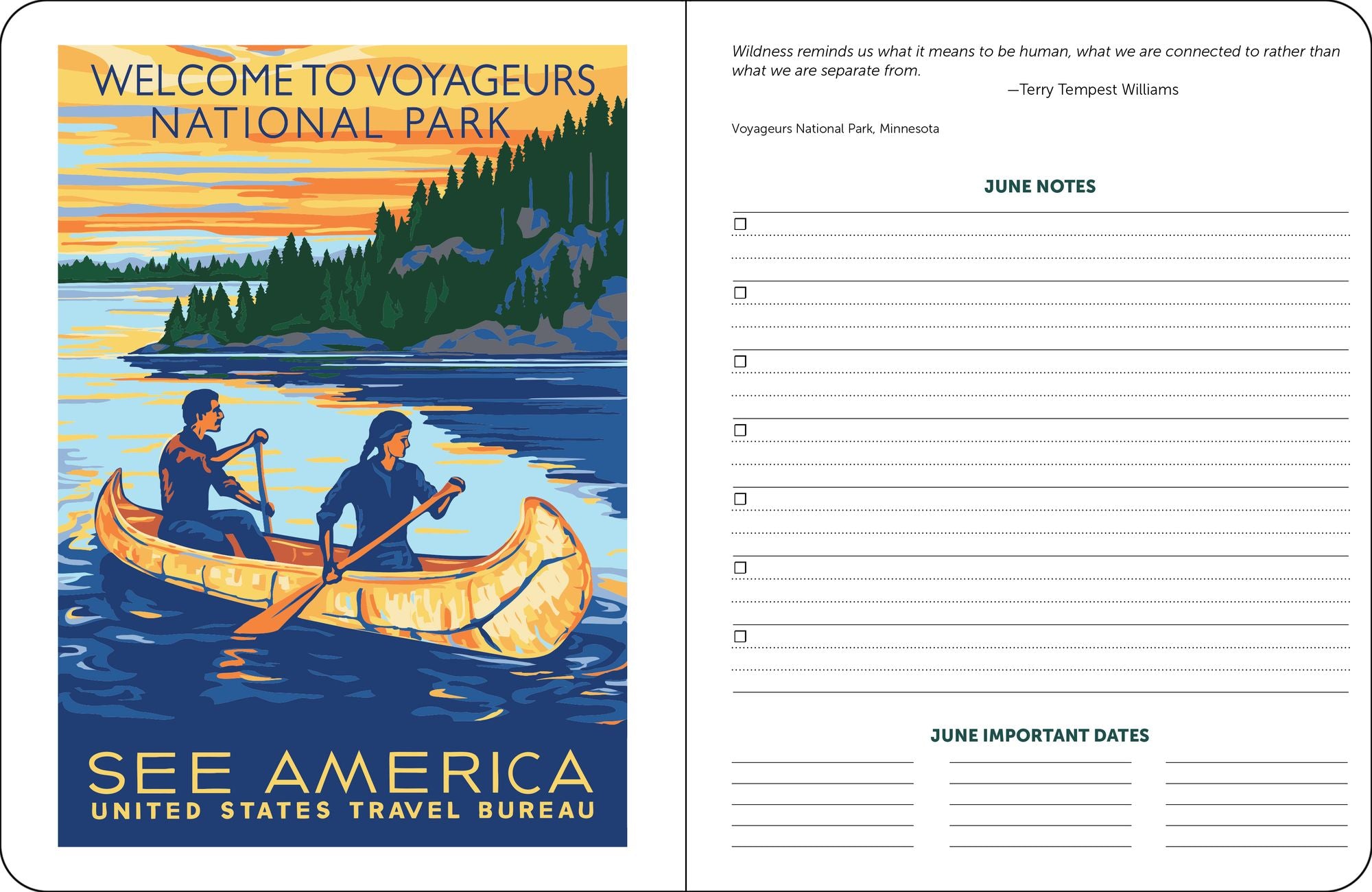 2026 National Parks Poster Art of The WPA 12 Month Planner