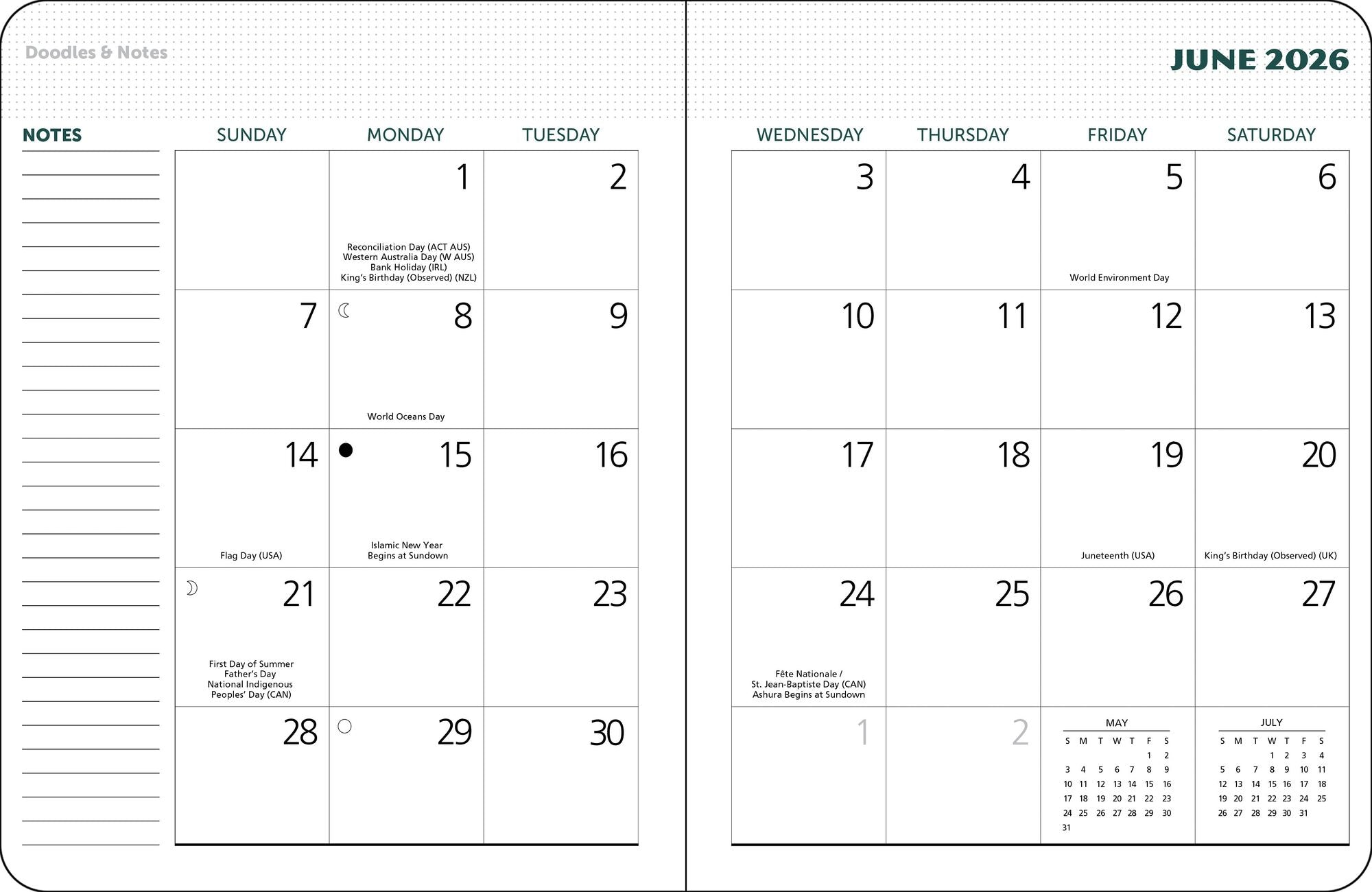 2026 National Parks Poster Art of The WPA 12 Month Planner