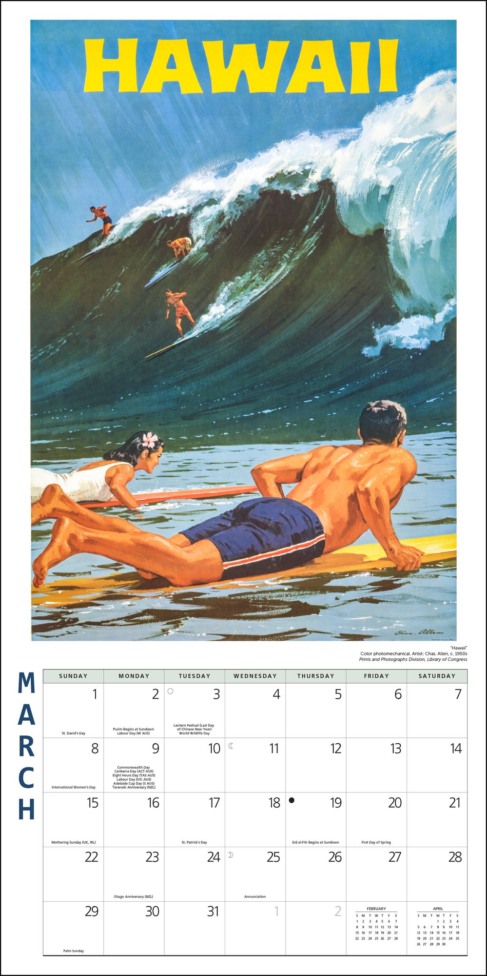 2026 Travel Posters Wall Calendar