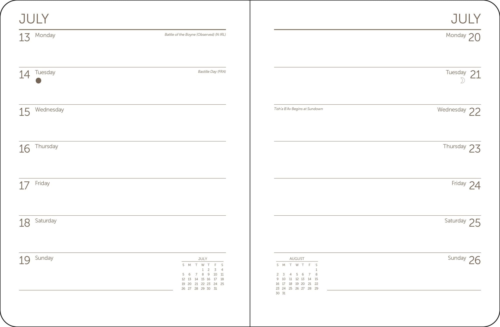 2026 Impressionists Weekly Engagement Planner