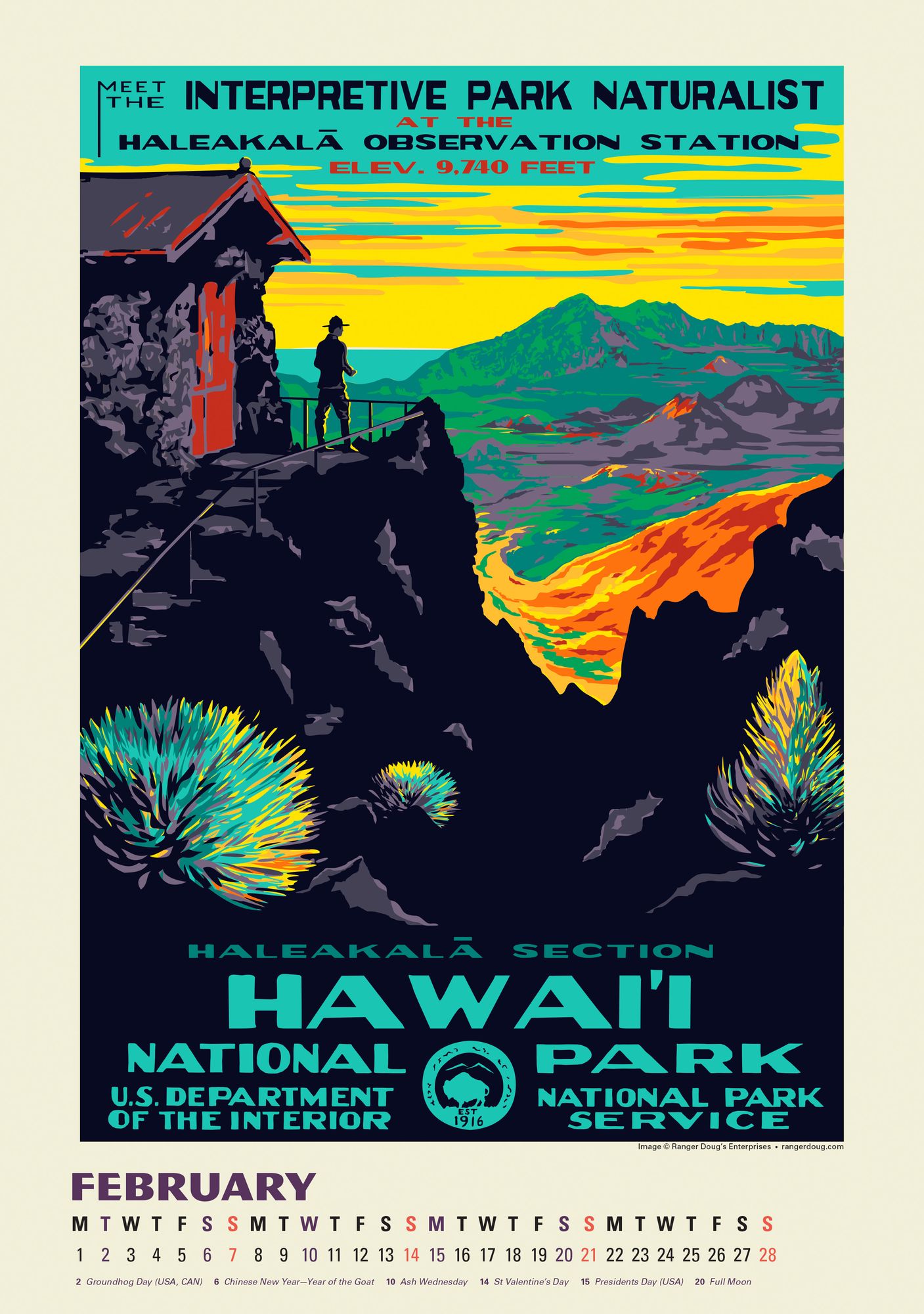 2027 National Parks Poster Art of the WPA ¿ Oversized Wall Calendar