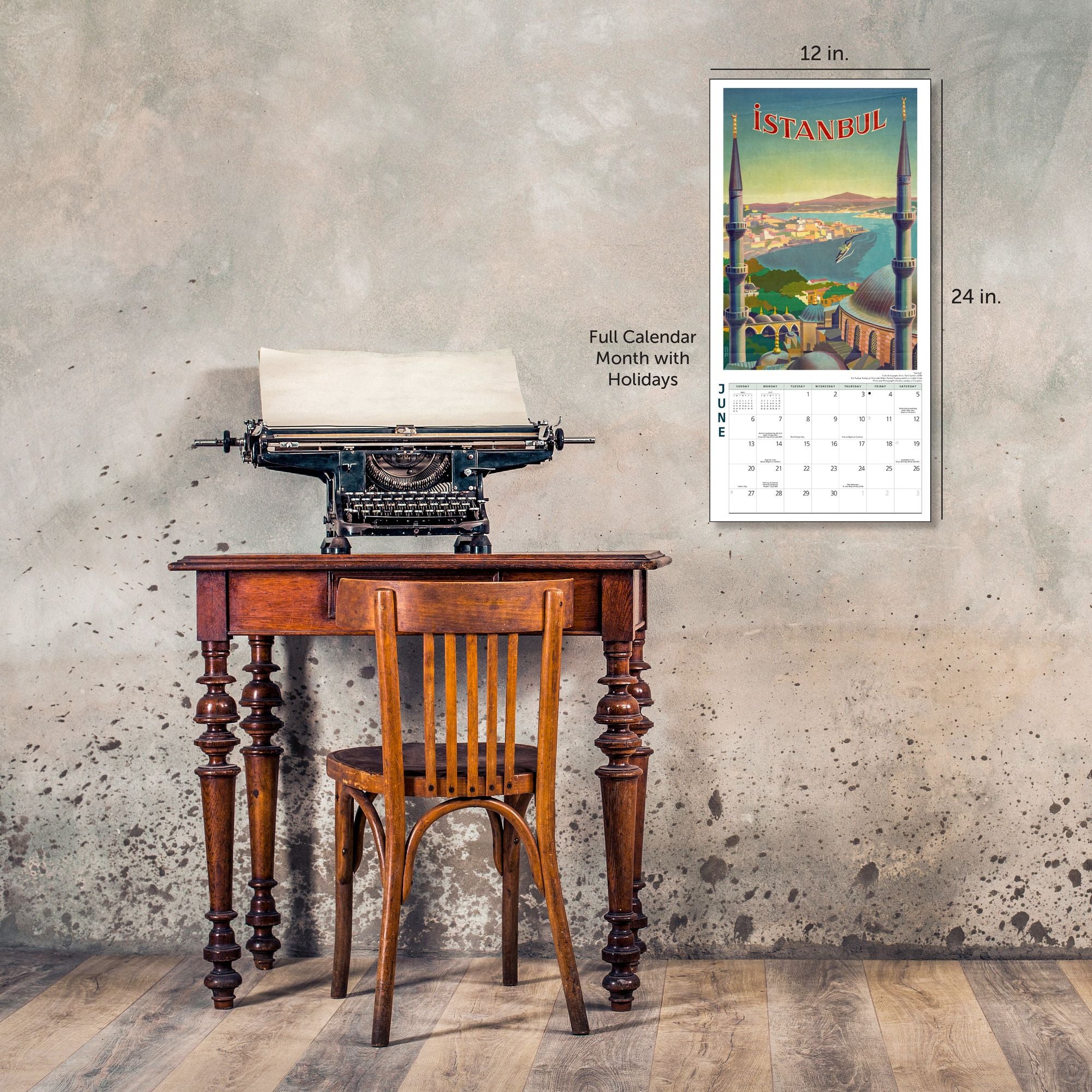 2027 Travel Posters Wall Calendar