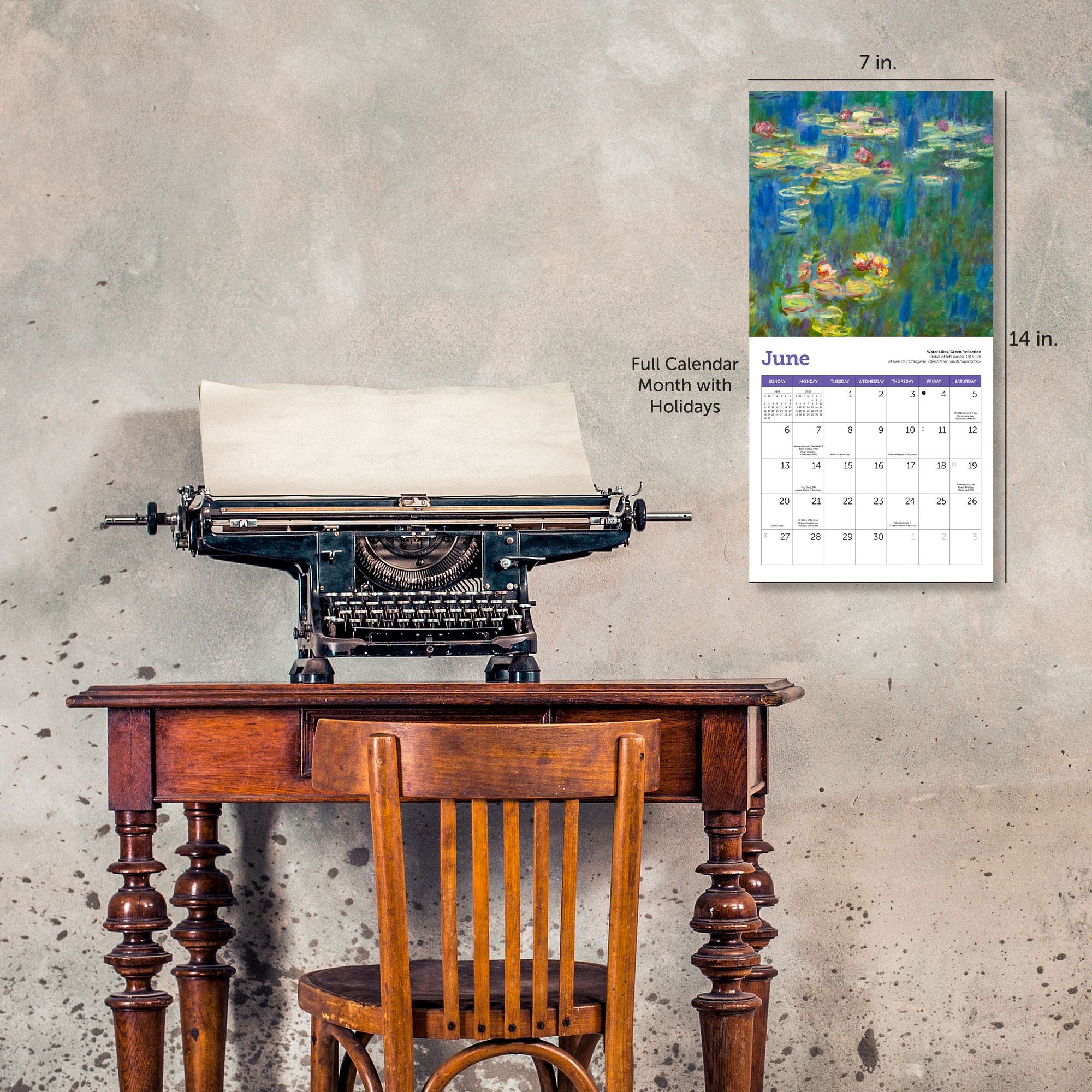 2027 Monet Mini Wall Calendar