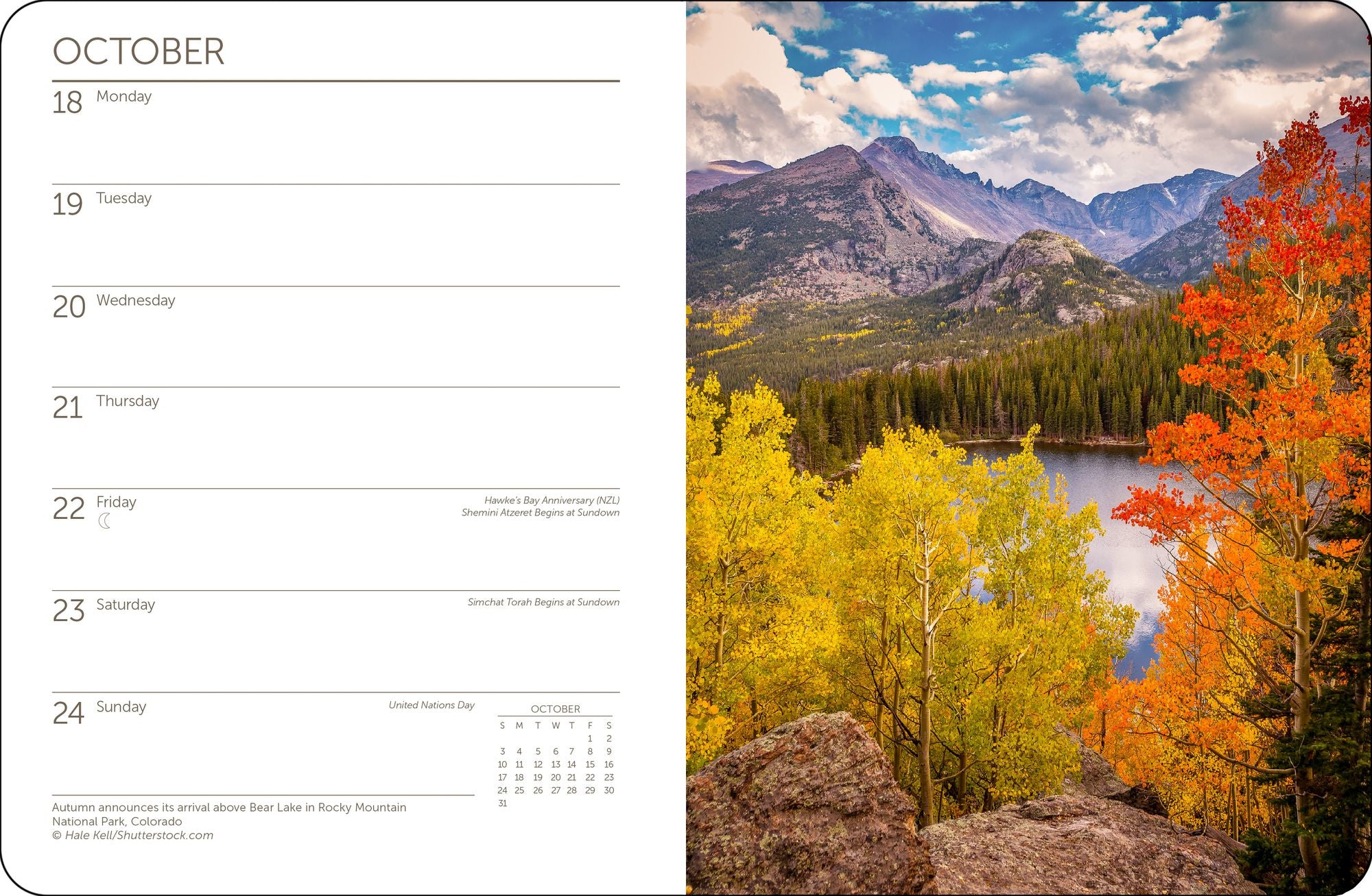 2027 America's National Parks Weekly Desk Planner