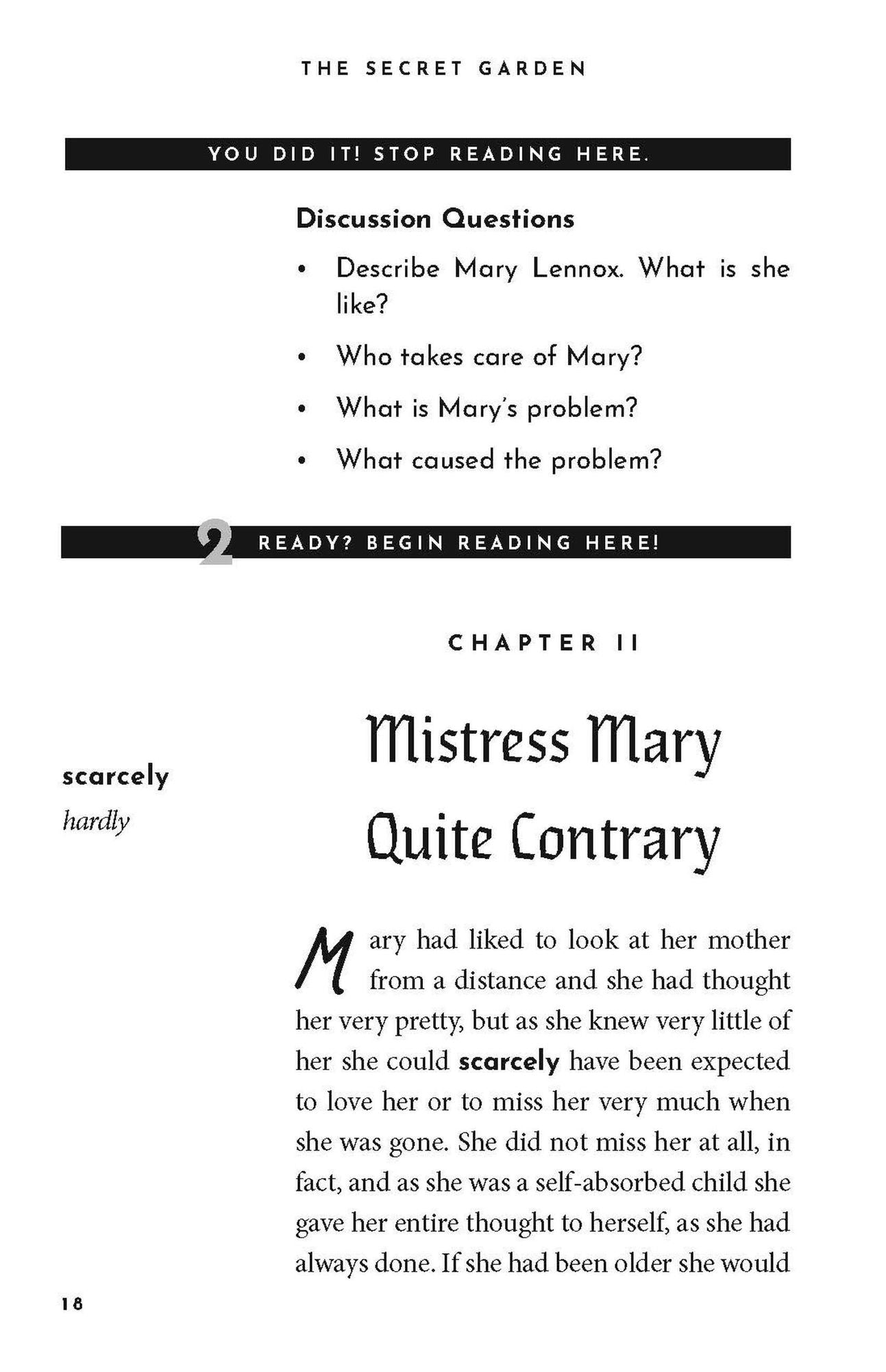 The Secret Garden: The Read-With-Me Edition: The Unabridged Story in 20-Minute Reading Sections with Comprehension Questions, Discussion Prompts, Definitions, and More!
