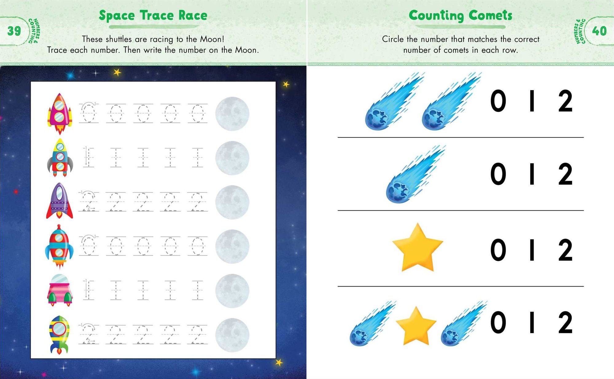 Kindergarten Activity Book: Space: 75 Games to Practice Early Reading, Writing, and Math Skills