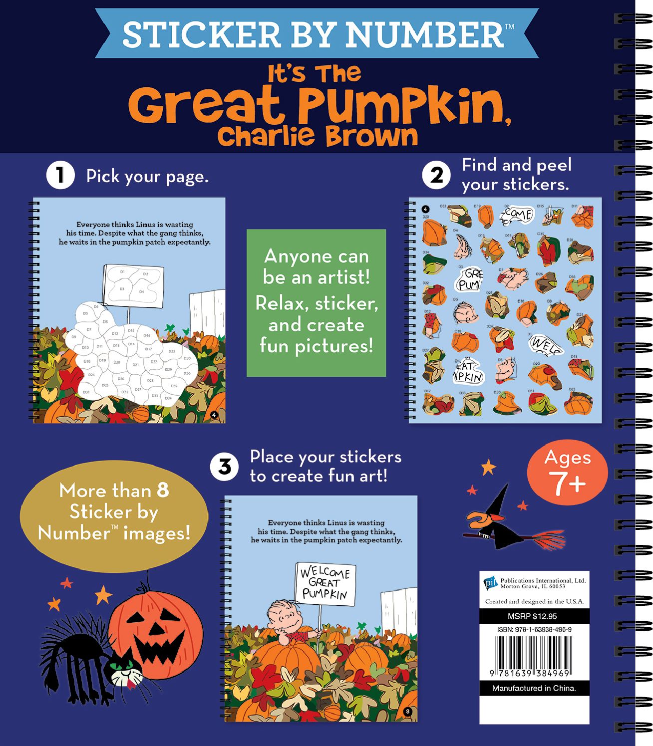 Sticker By Number Great Pumpkin Charlie Brown