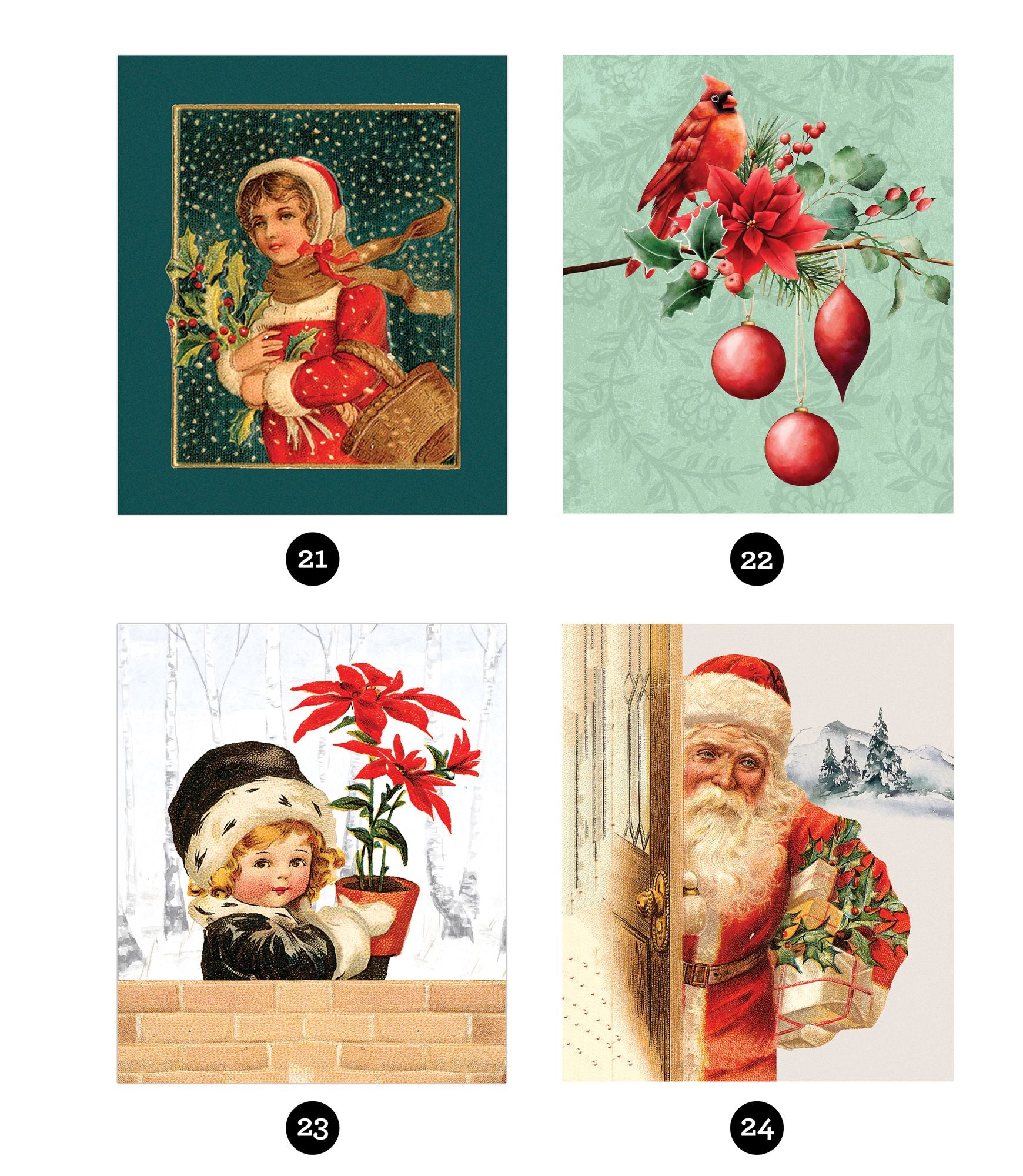 Sticker By Number Vintage Christmas