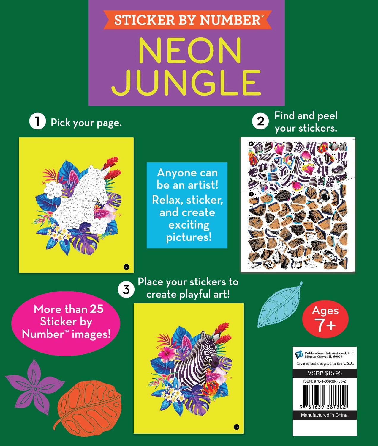 Sticker By Number Neon Jungle