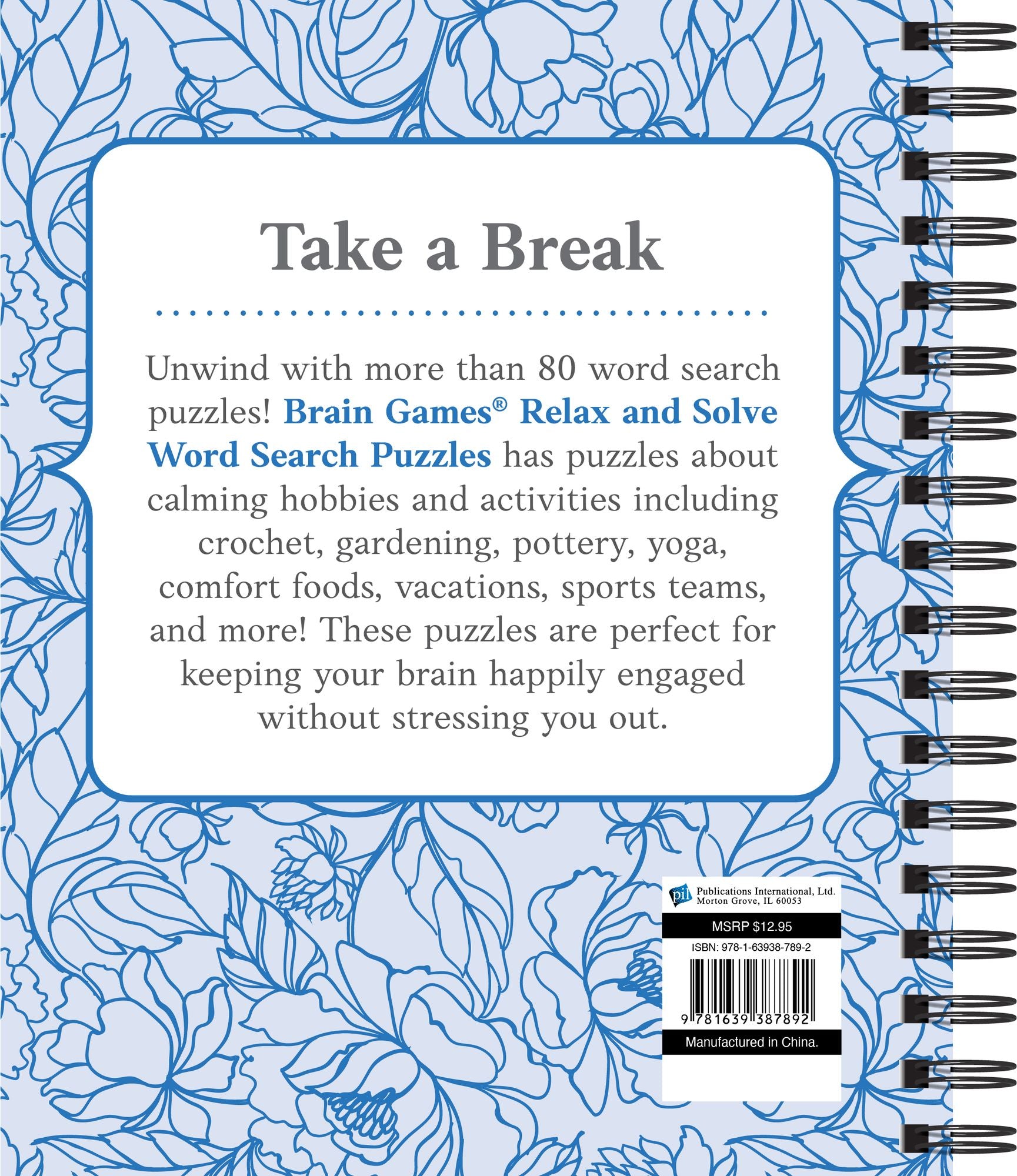 Brain Games Relax and Solve Word Search