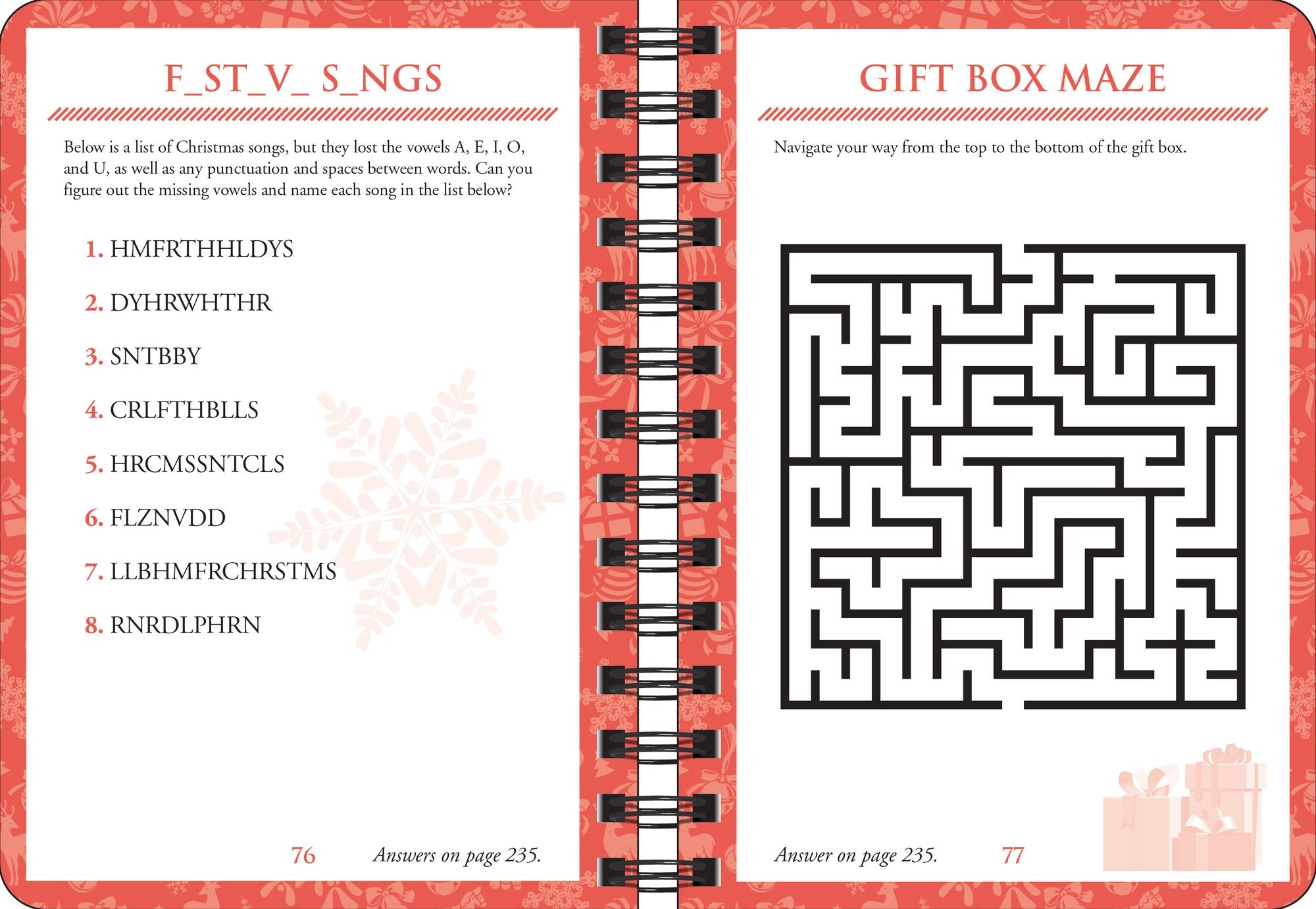 Mini Brain Games Christmas Puzzles