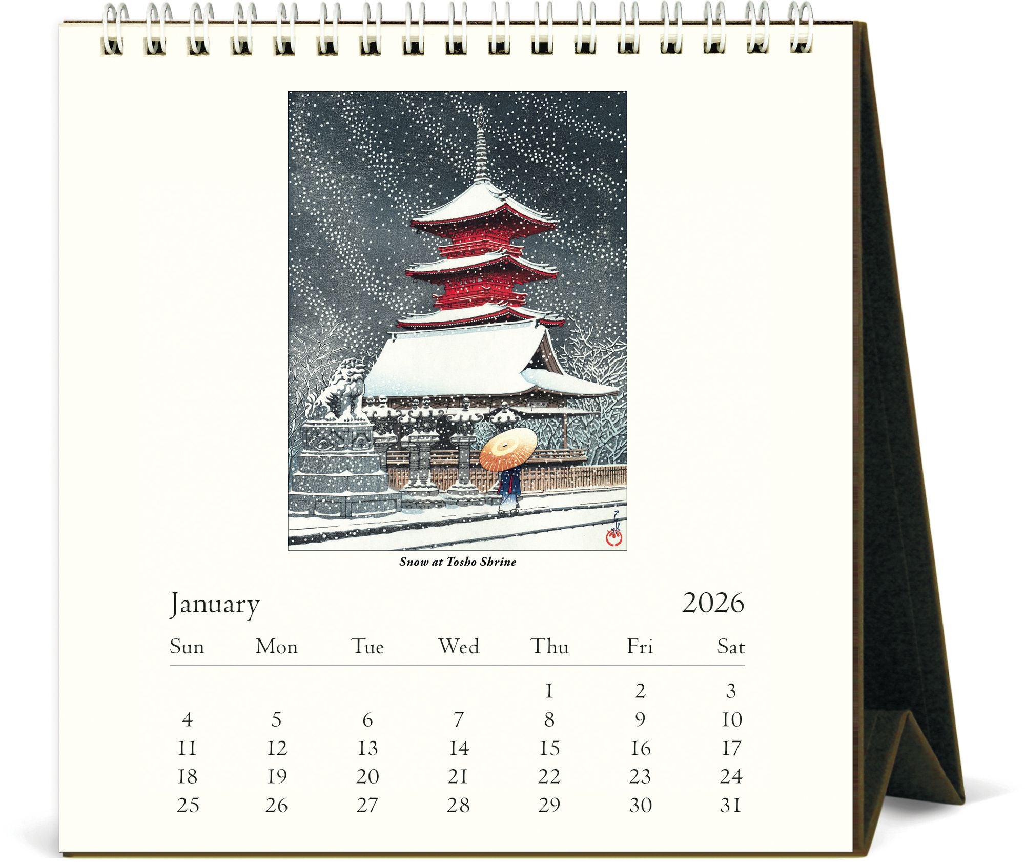2026 Japanese Woodblock Desk Calendar