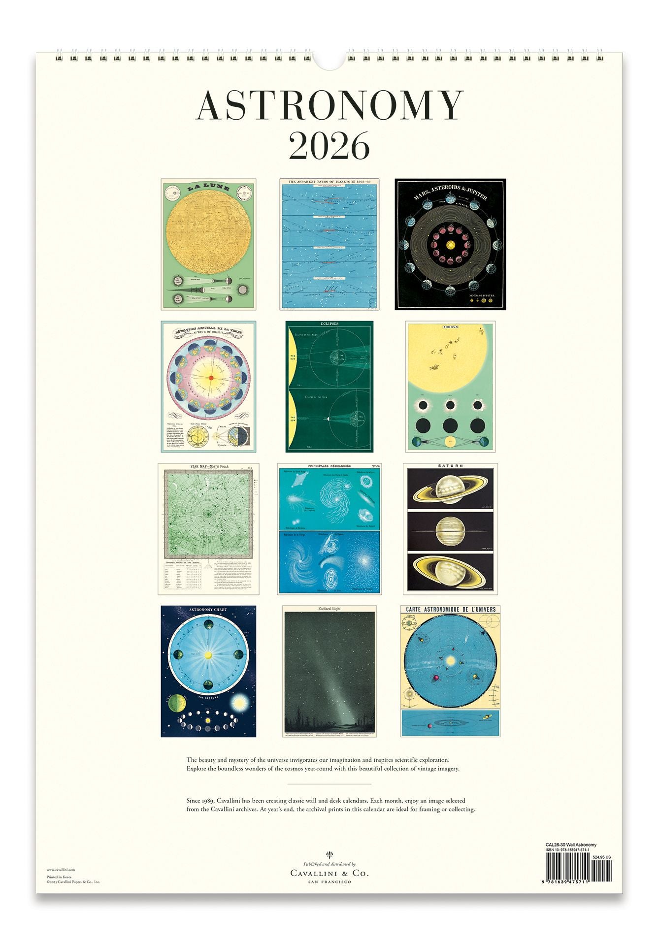 2026 Astronomy Wall Calendar