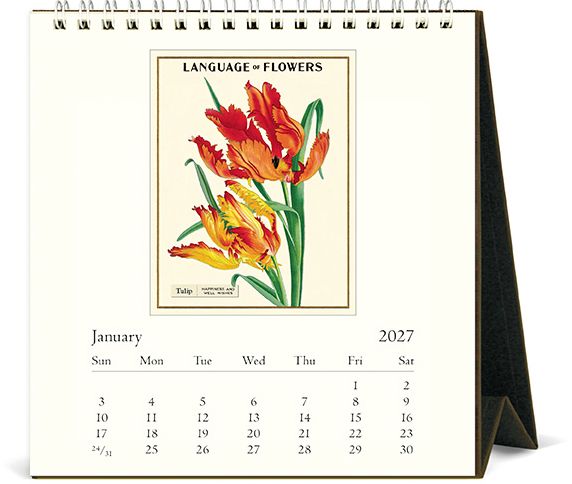 2027 Language of Flowers Desk Calendar