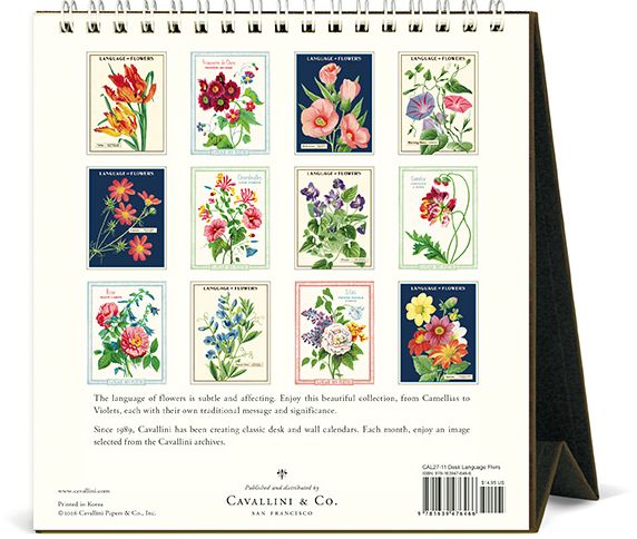 2027 Language of Flowers Desk Calendar