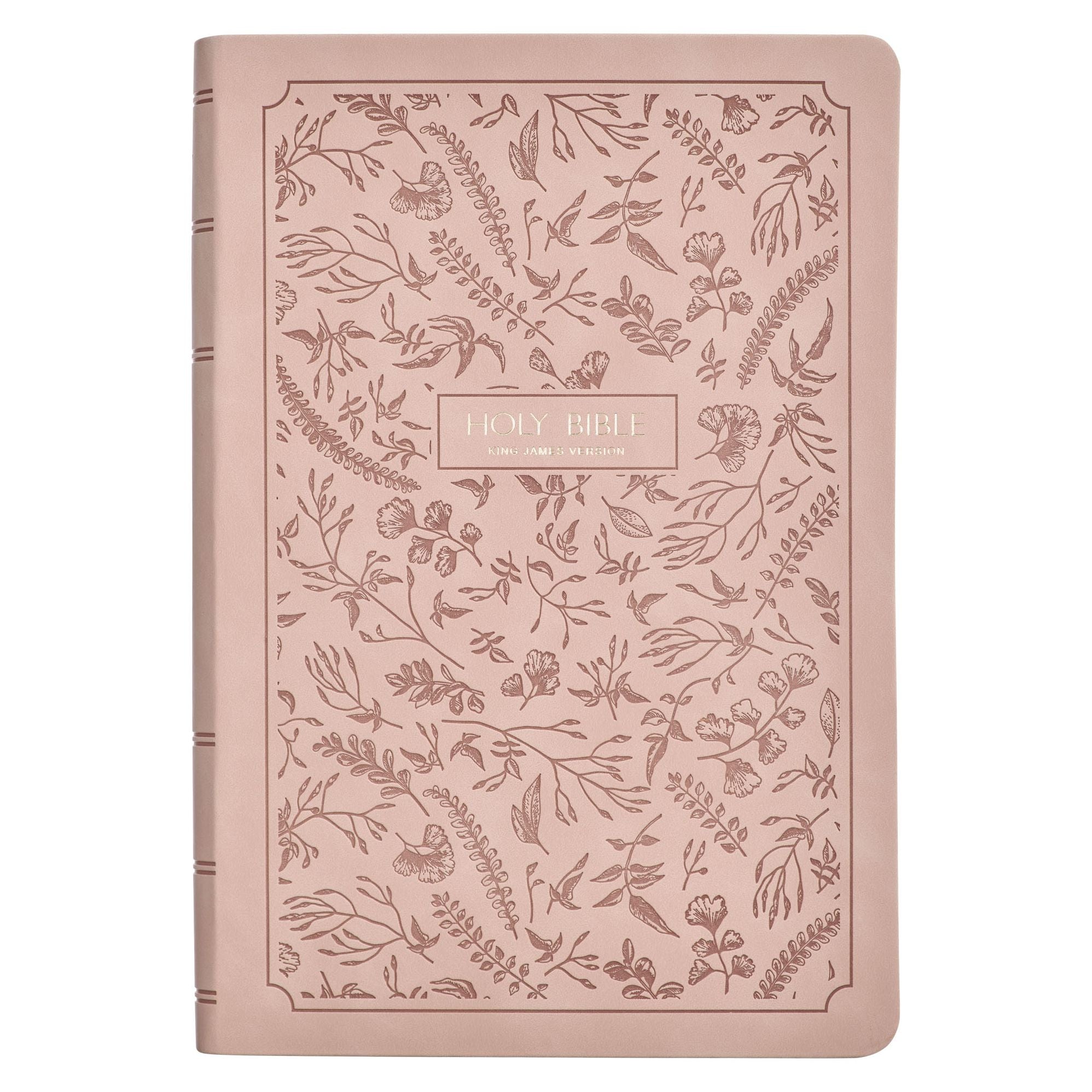 KJV Bible Giant Print Full-Size (Faux Leather, Blush Pink)
