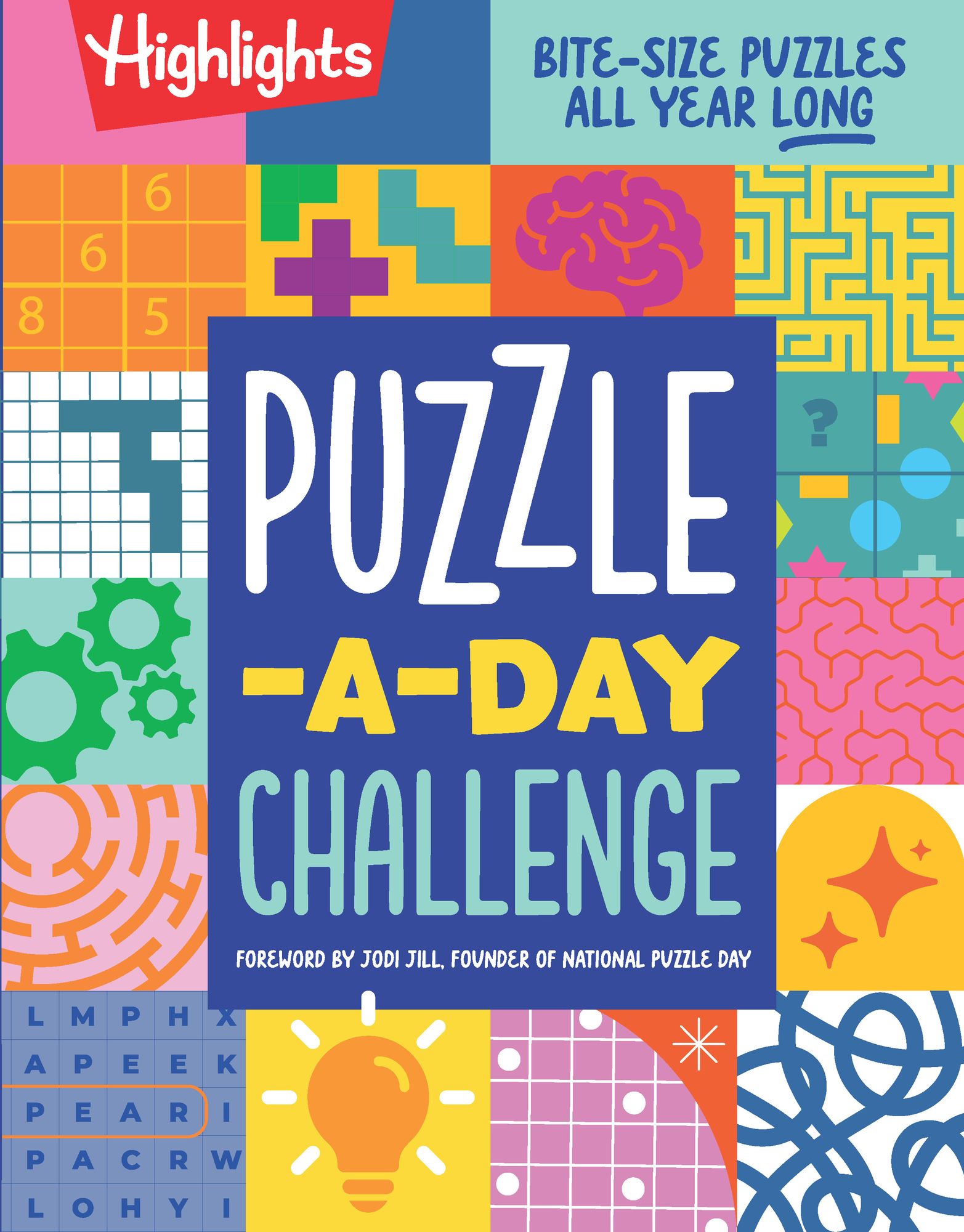 Puzzle-a-Day Challenge: Bite-Size Puzzles All Year Long: Bite-Size Puzzles All Year Long, A 365 Day Kids Puzzle Book with a Variety of Puzzles Including Word Searches, Brain Teasers, Mazes and More for Kids 6-9