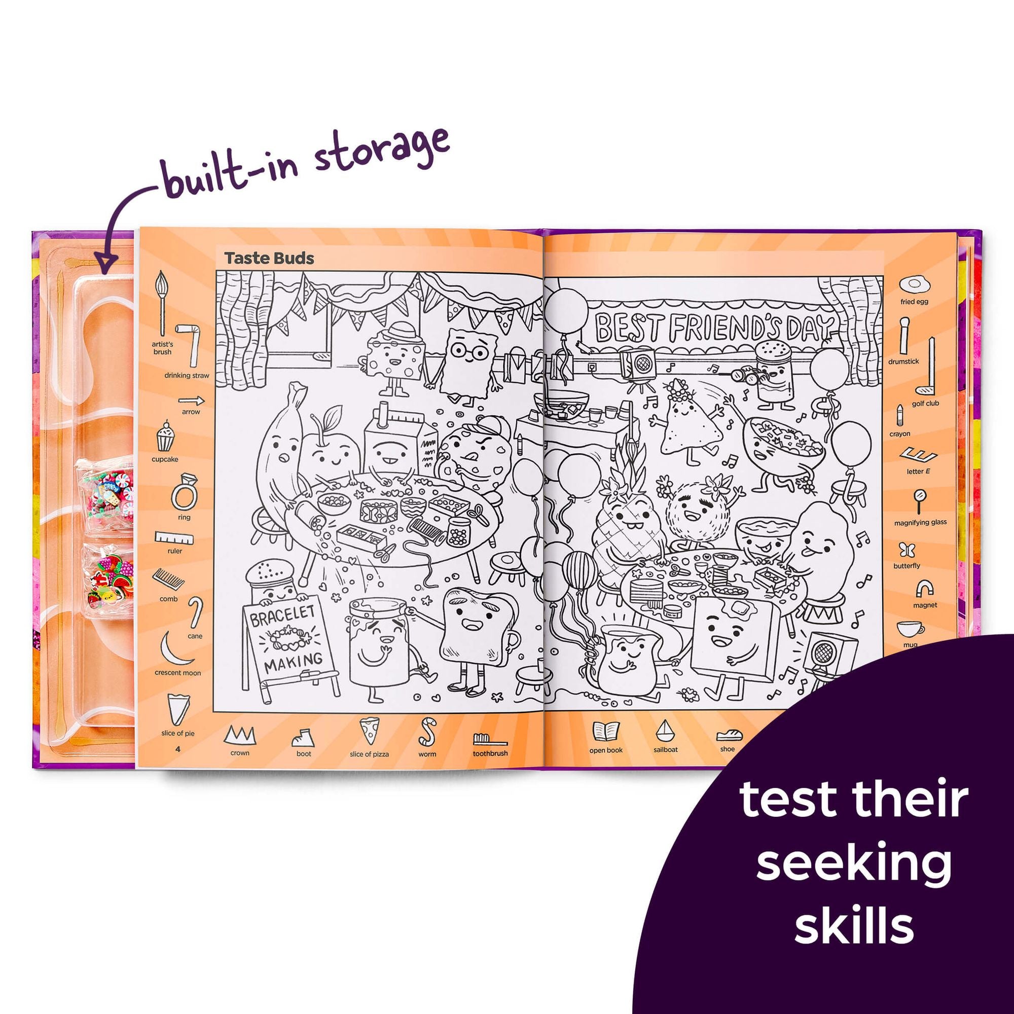 Sweet Surprises Puzzles & Slime: Hidden Pictures Puzzle Book and Non-Toxic Slime Kit with Scented Slime and Slime Mix-Ins for Kids 5 and Up