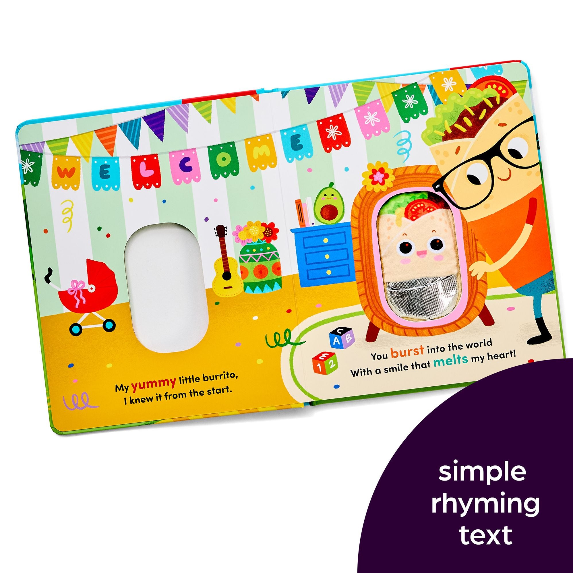 Daddy's Little Burrito: Celebrate First Time Dads with a Cozy Read-Aloud Crinkle Sensory Book for Baby Bonding Time, Storytime Board Book for New Dads, Baby Showers and Fathers Day