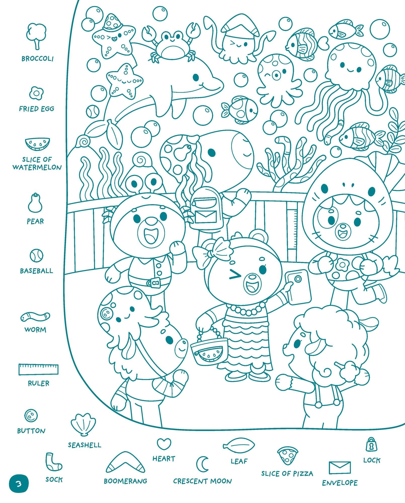 Magical Mermaids Hidden Pictures: Kids Mermaid Coloring Book with Markers Featuring Over 40 Ready-to-Color Stickers, Hidden Pictures Scenes with Undersea Adventures for Kids 6-9