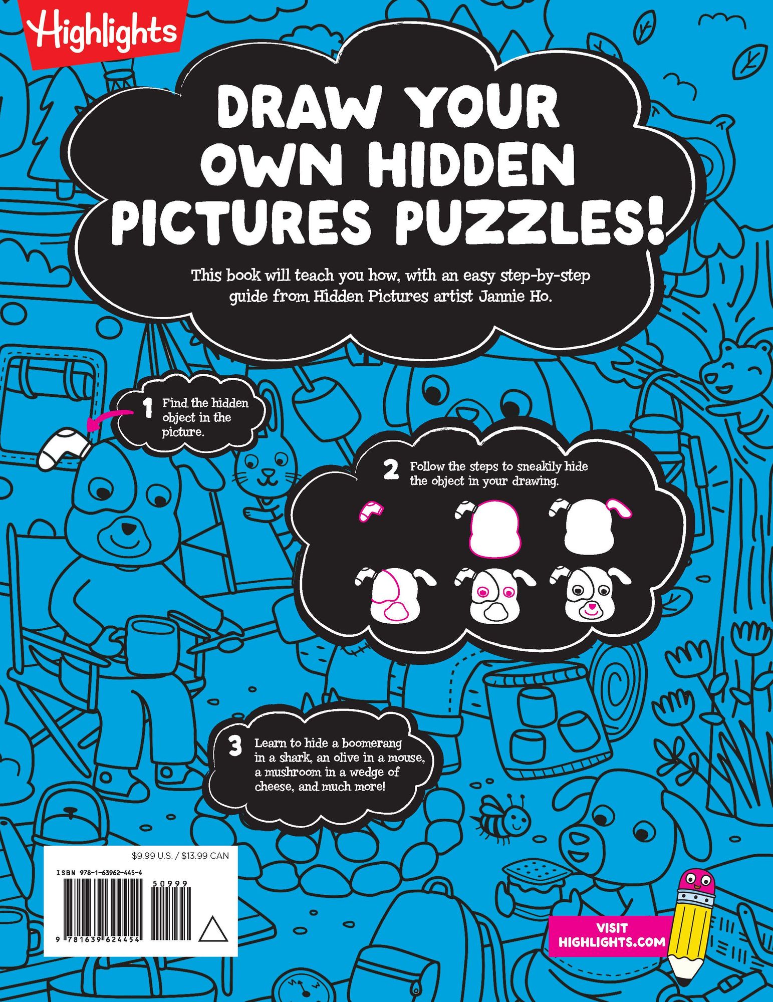 How to Draw Hidden Pictures: Step-by-Step Drawing Book for Kids 6 and Up, Learn How to Draw Cute Characters, Add Hidden Objects and Create Your Own Hidden Pictures Puzzles