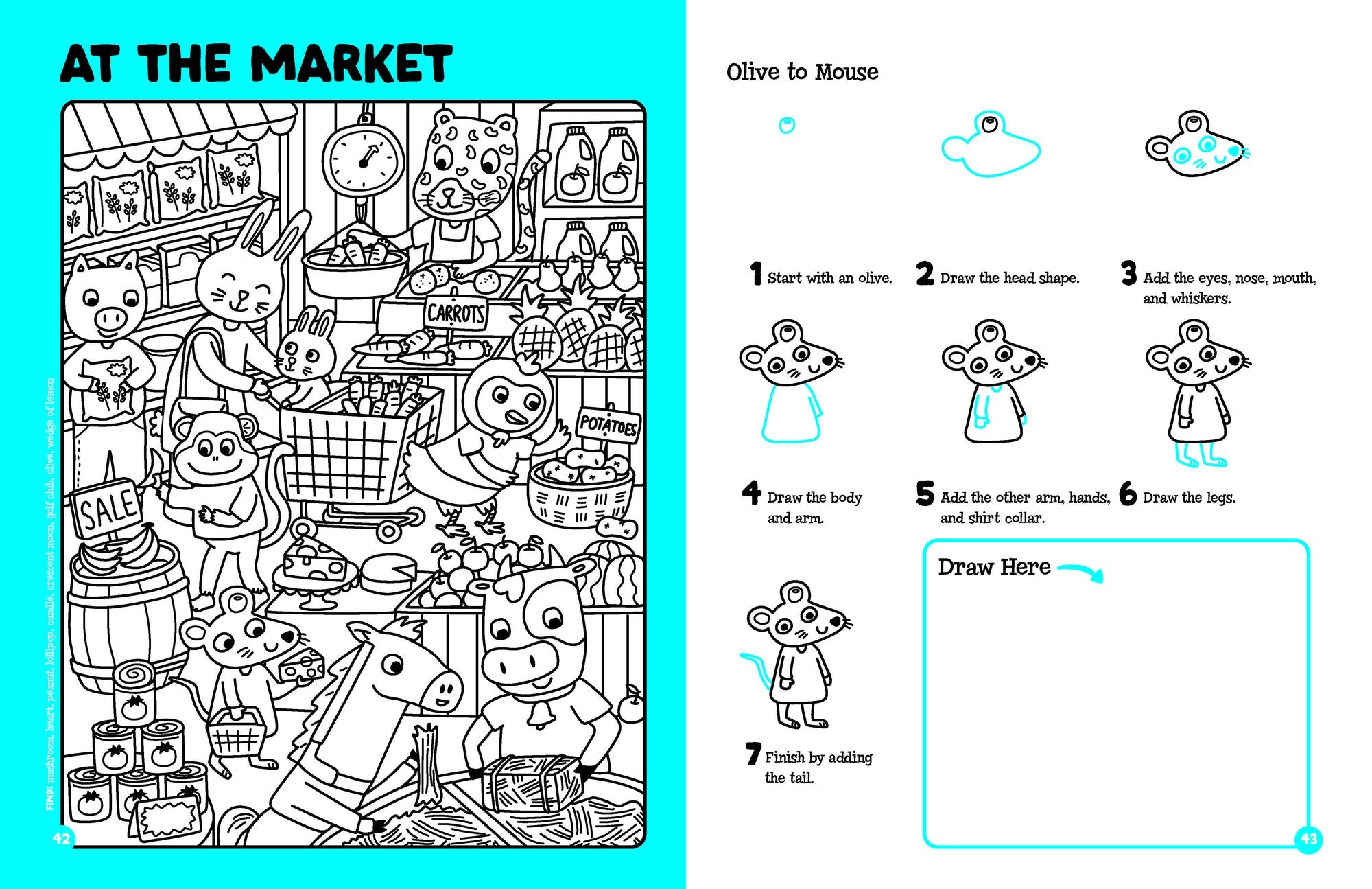 How to Draw Hidden Pictures: Step-by-Step Drawing Book for Kids 6 and Up, Learn How to Draw Cute Characters, Add Hidden Objects and Create Your Own Hidden Pictures Puzzles